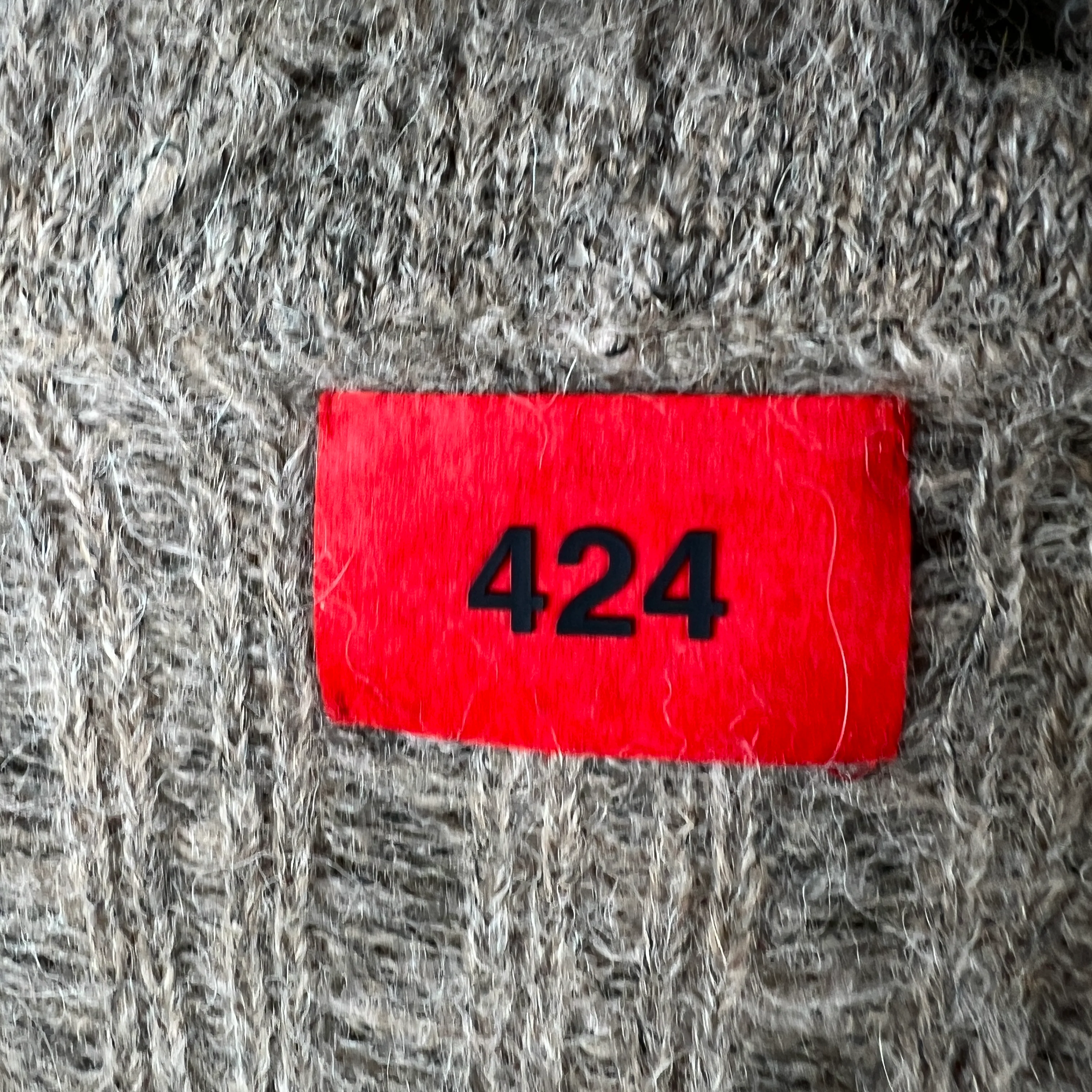 424 Beige Knit Hoodie - Image 5