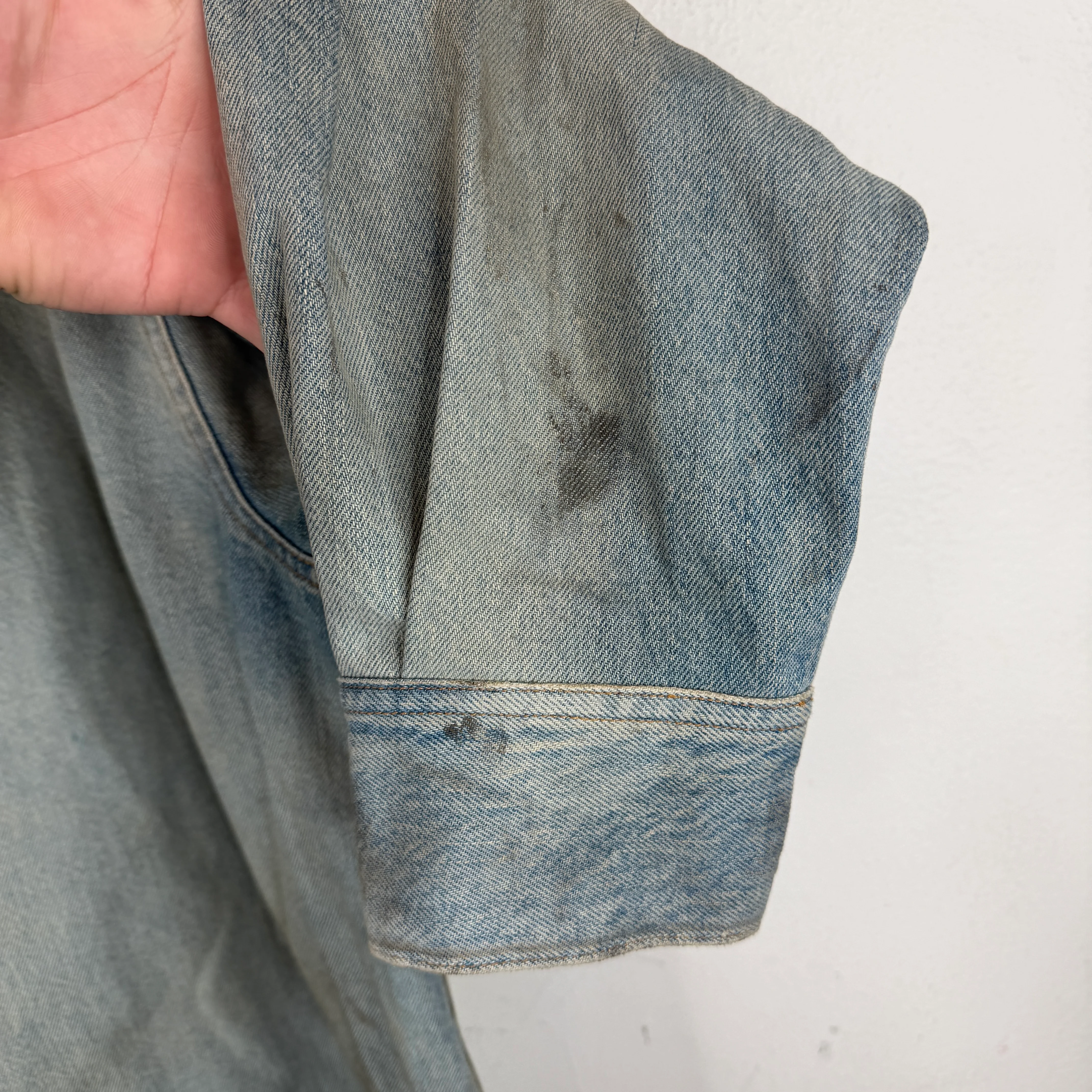 Acne Studios Dirty Denim Snap Button Shirt - Image 8