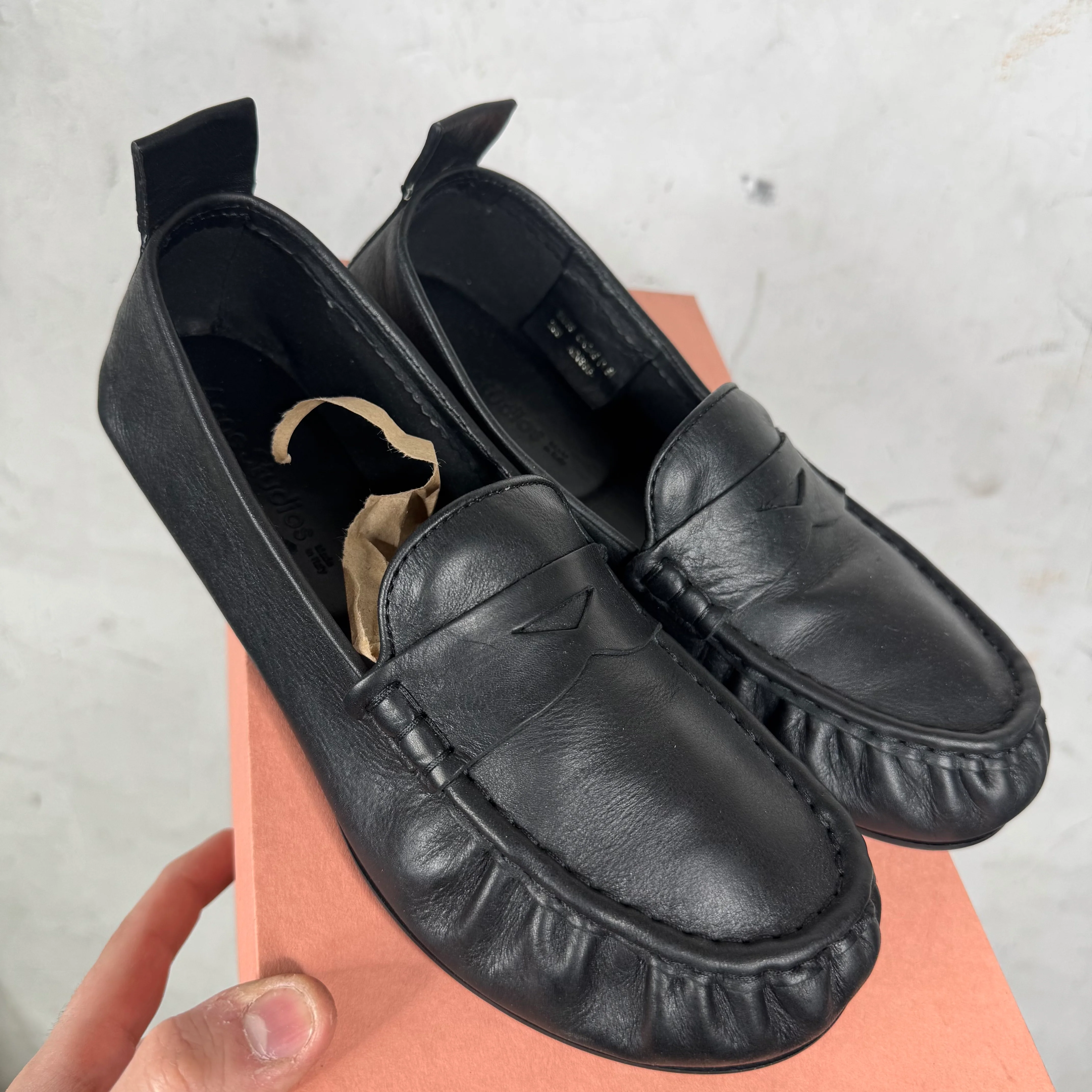 Acne Studios Scrunched Penny Loafers