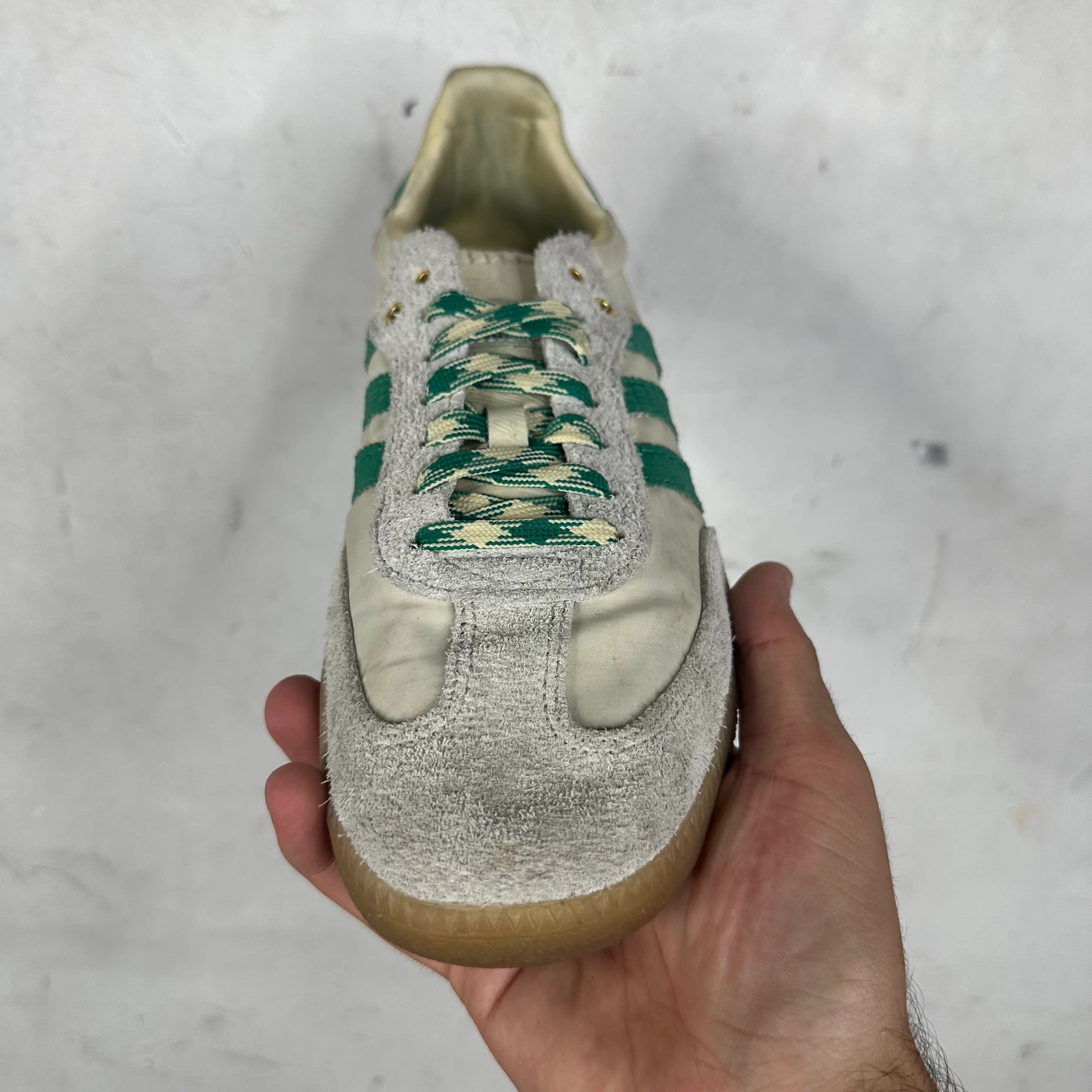 Adidas x Wales Bonner Nylon Green Sambas - Image 8