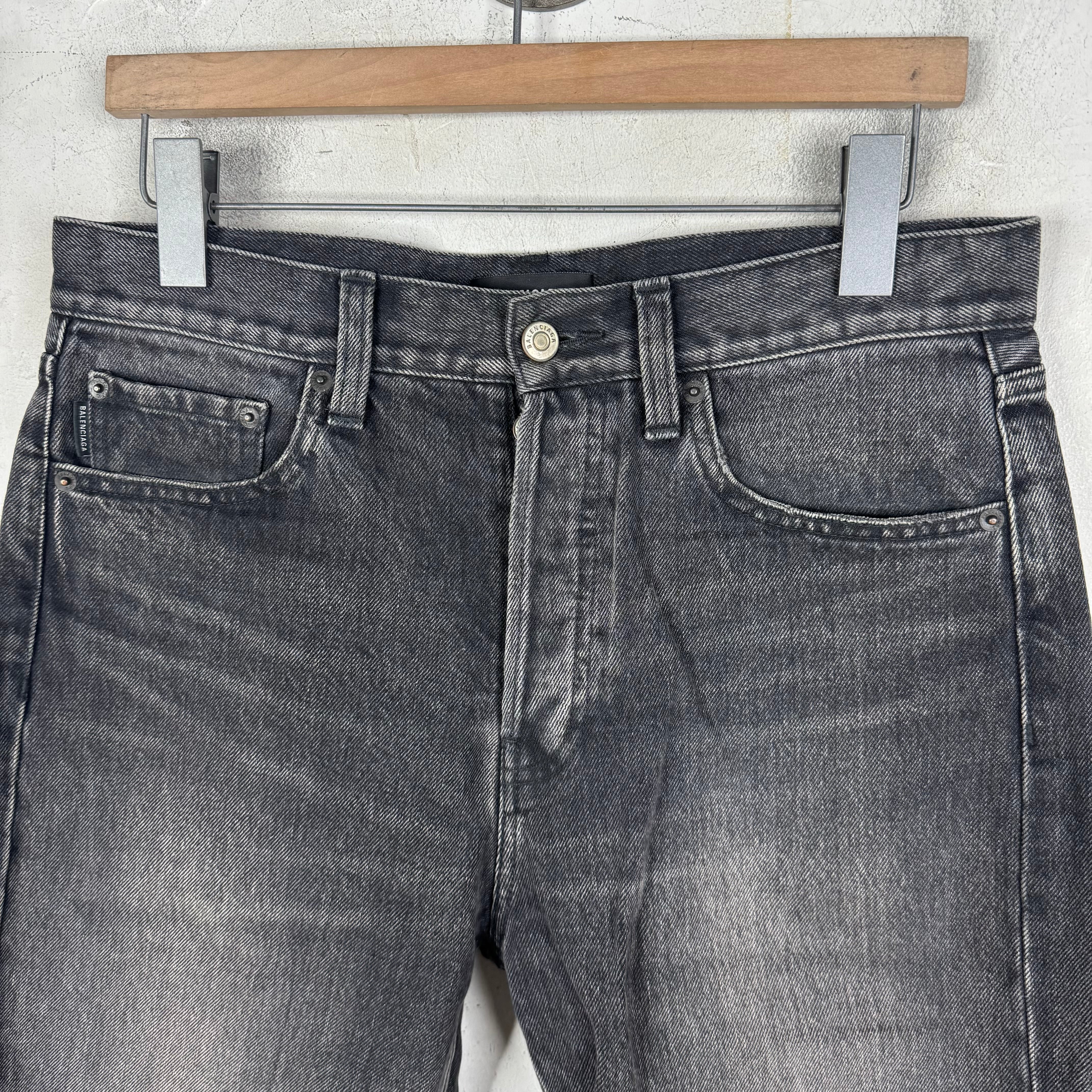 Balenciaga Cutoff Frayed Denim Shorts - Image 3