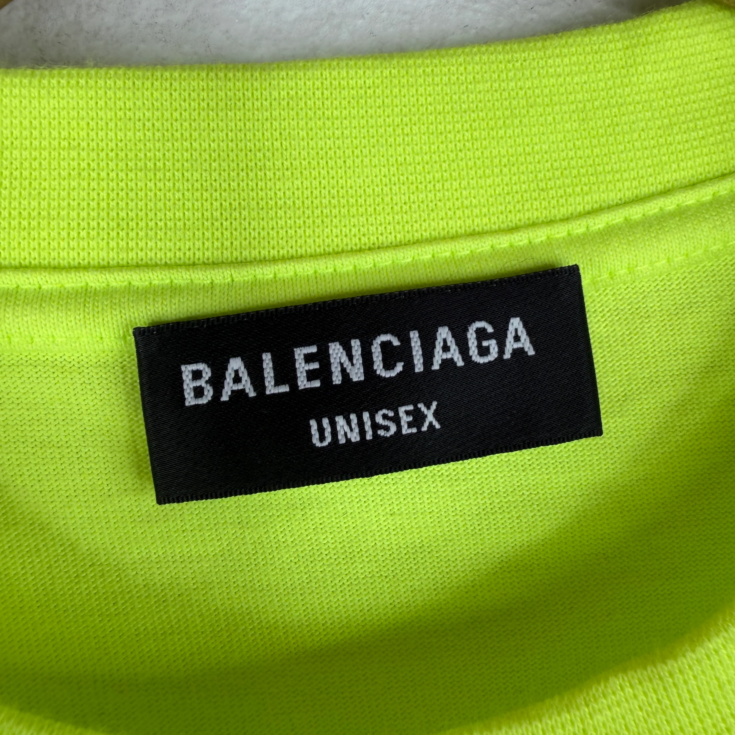 Balenciaga Neon Green World Food Programme T-Shirt - Image 3