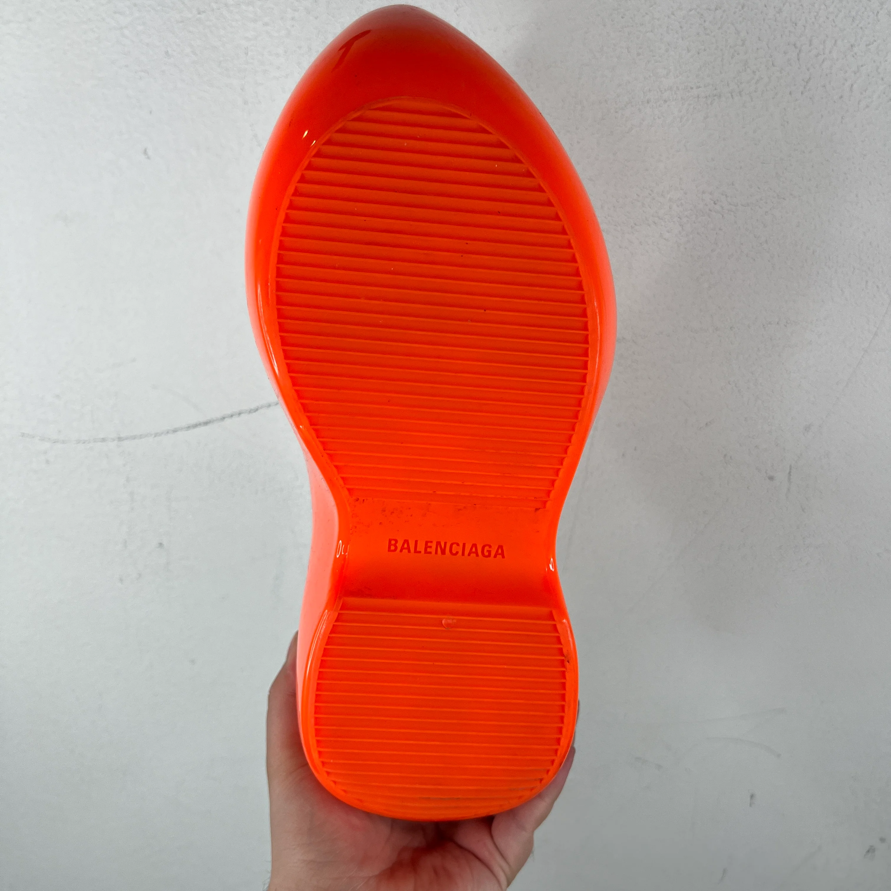 Balenciaga Orange Technoclog Shoes - Image 11