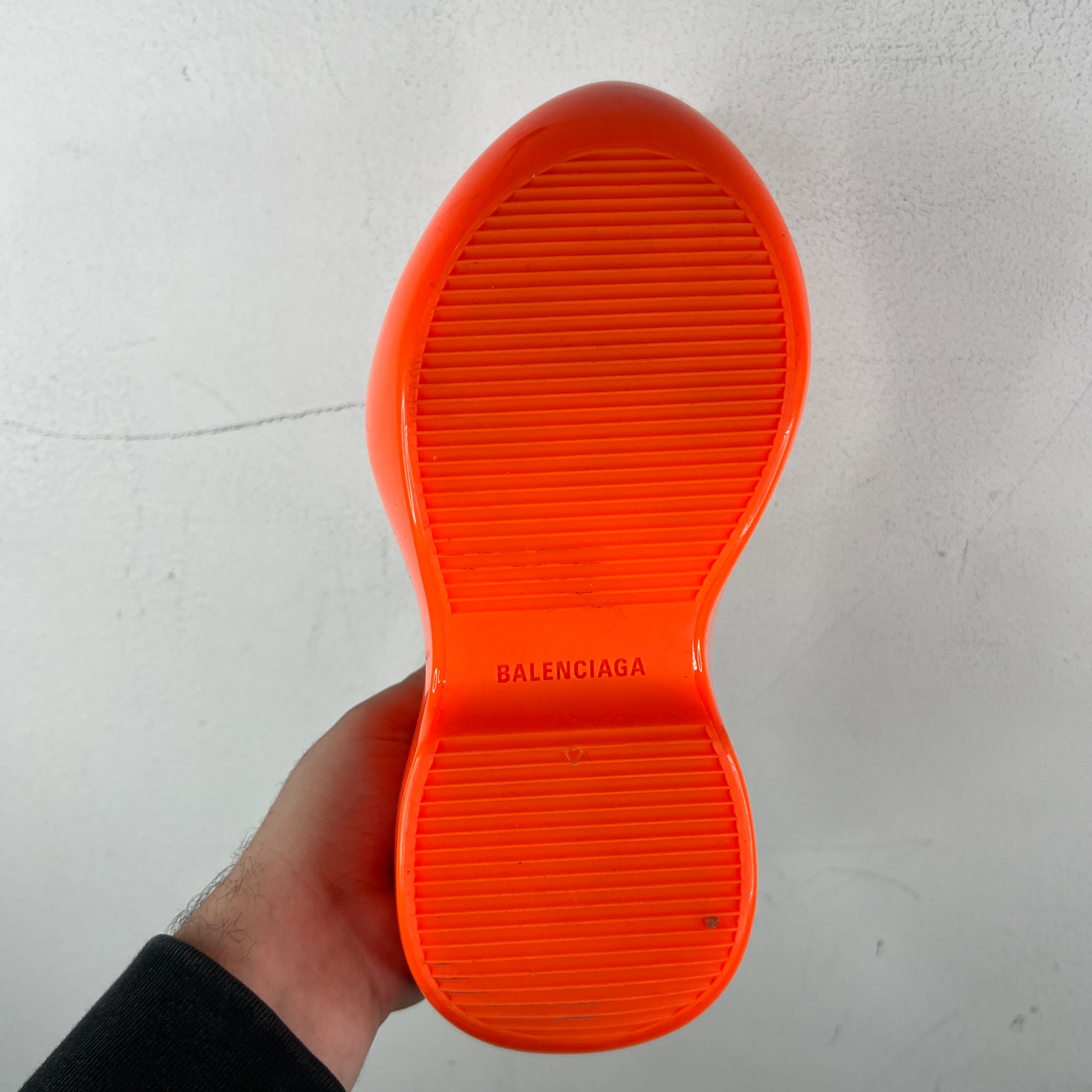 Balenciaga Orange Technoclog Shoes - Image 6
