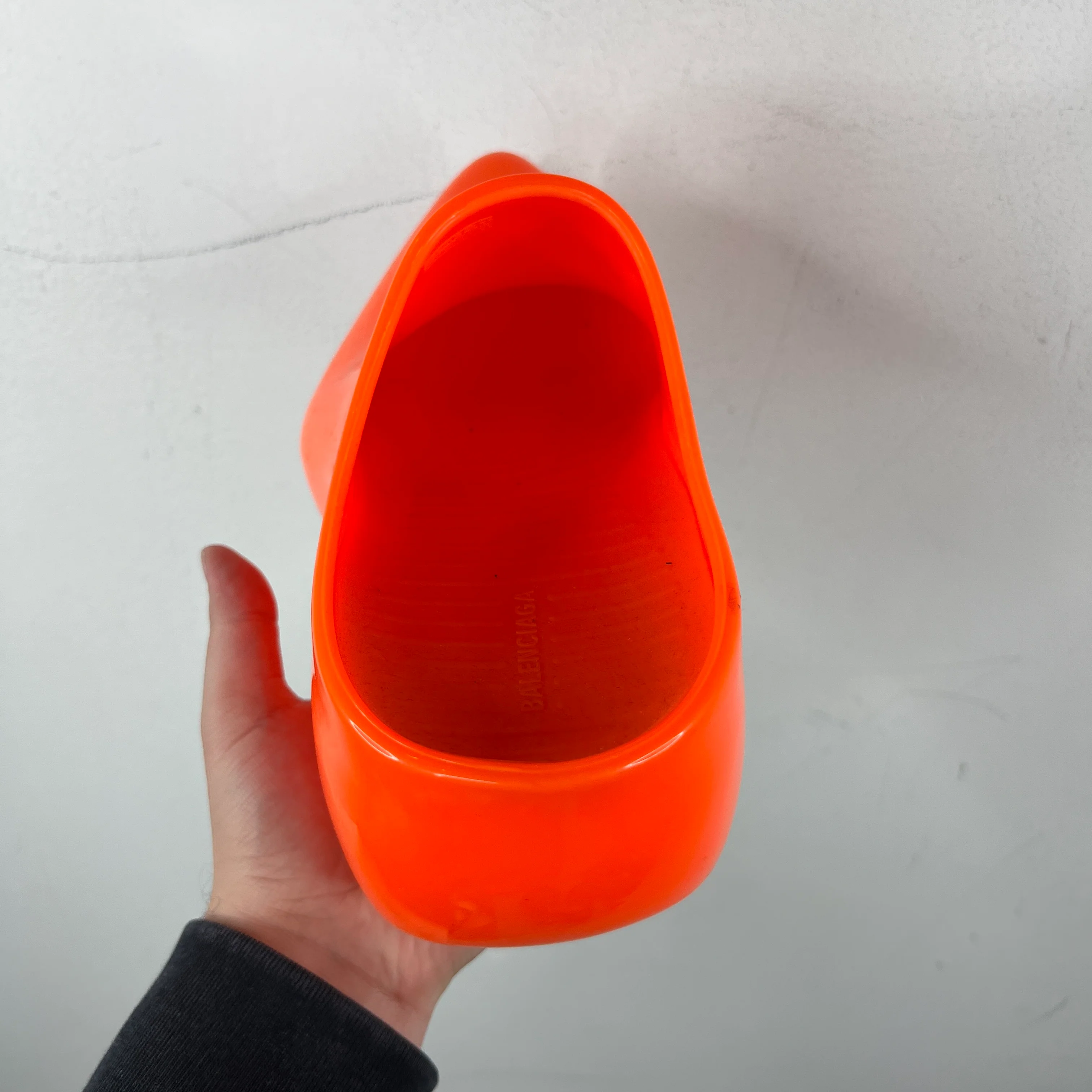 Balenciaga Orange Technoclog Shoes - Image 8