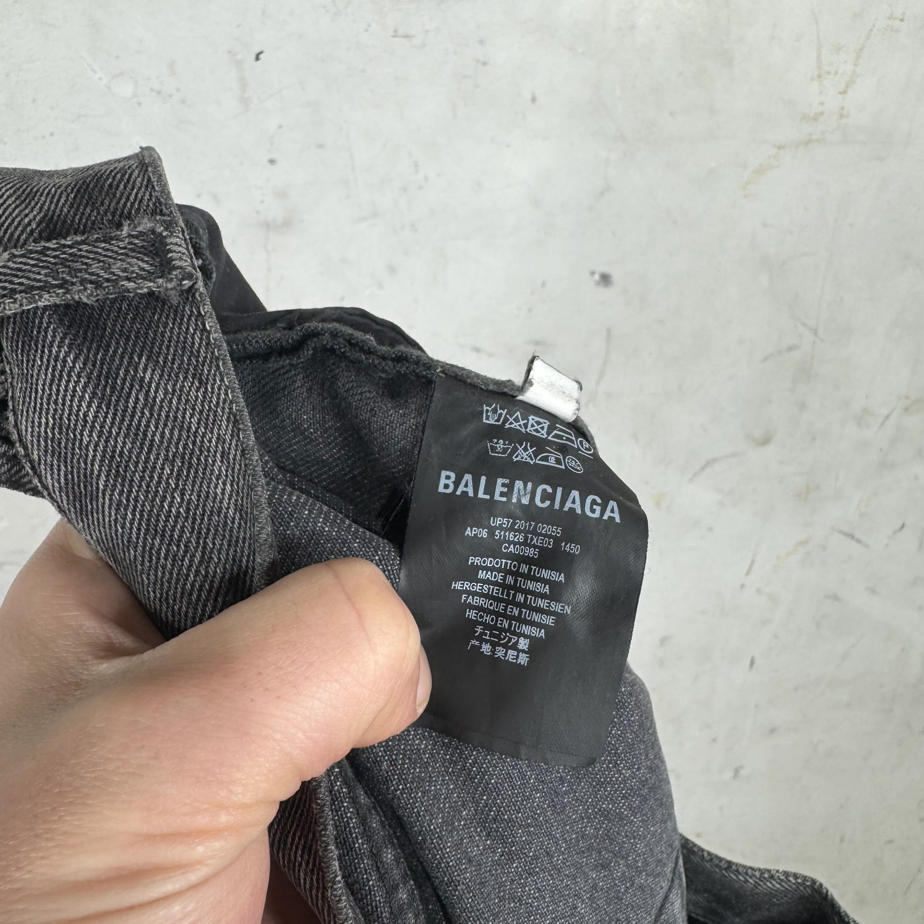 Balenciaga Straight Leg Dark Wash Denim - Image 5