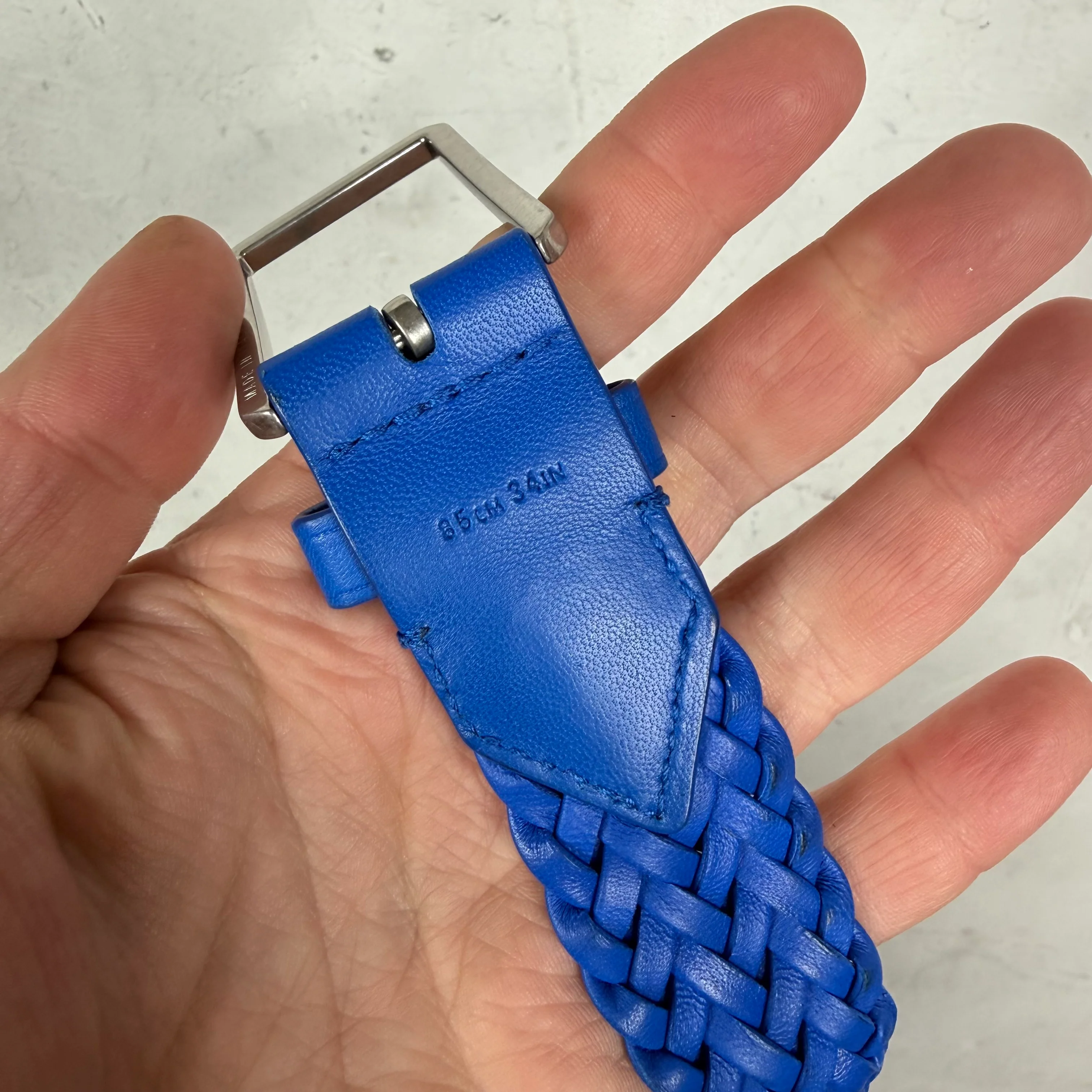 Bottega Veneta Nappa Woven Chevron Belt - Image 3