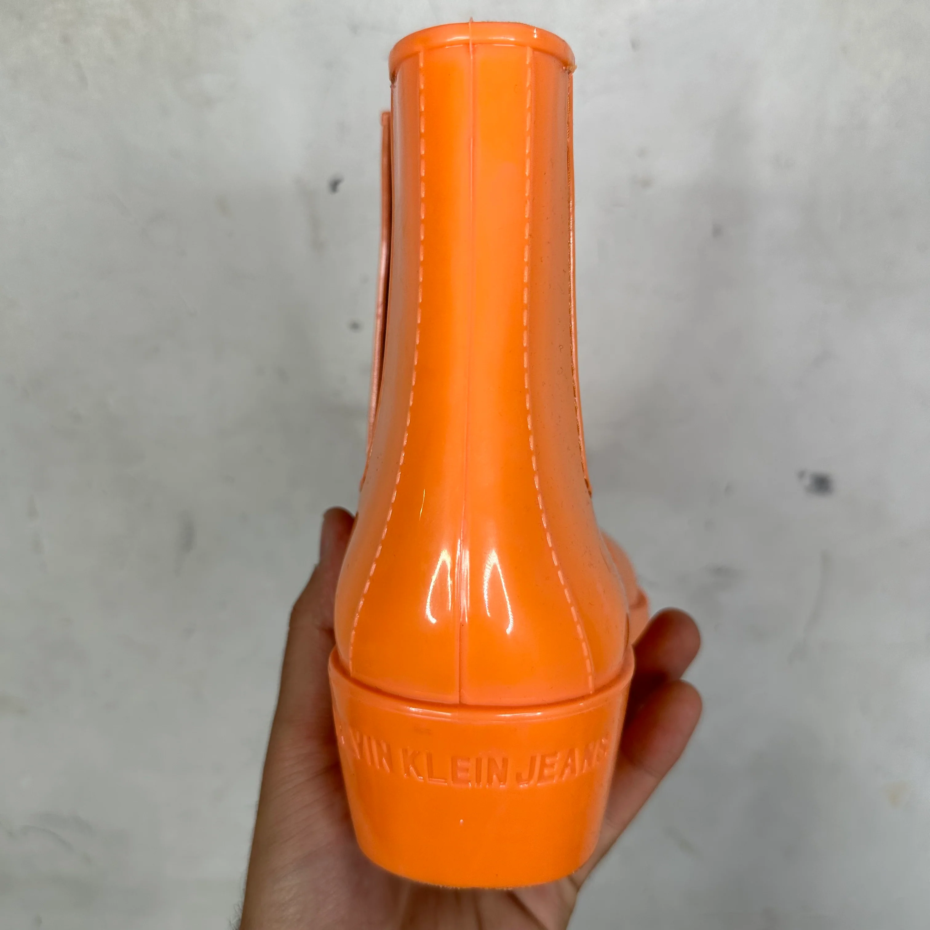 Calvin Klein 205W39NYC Orange Cole Rubber Boots - Image 4