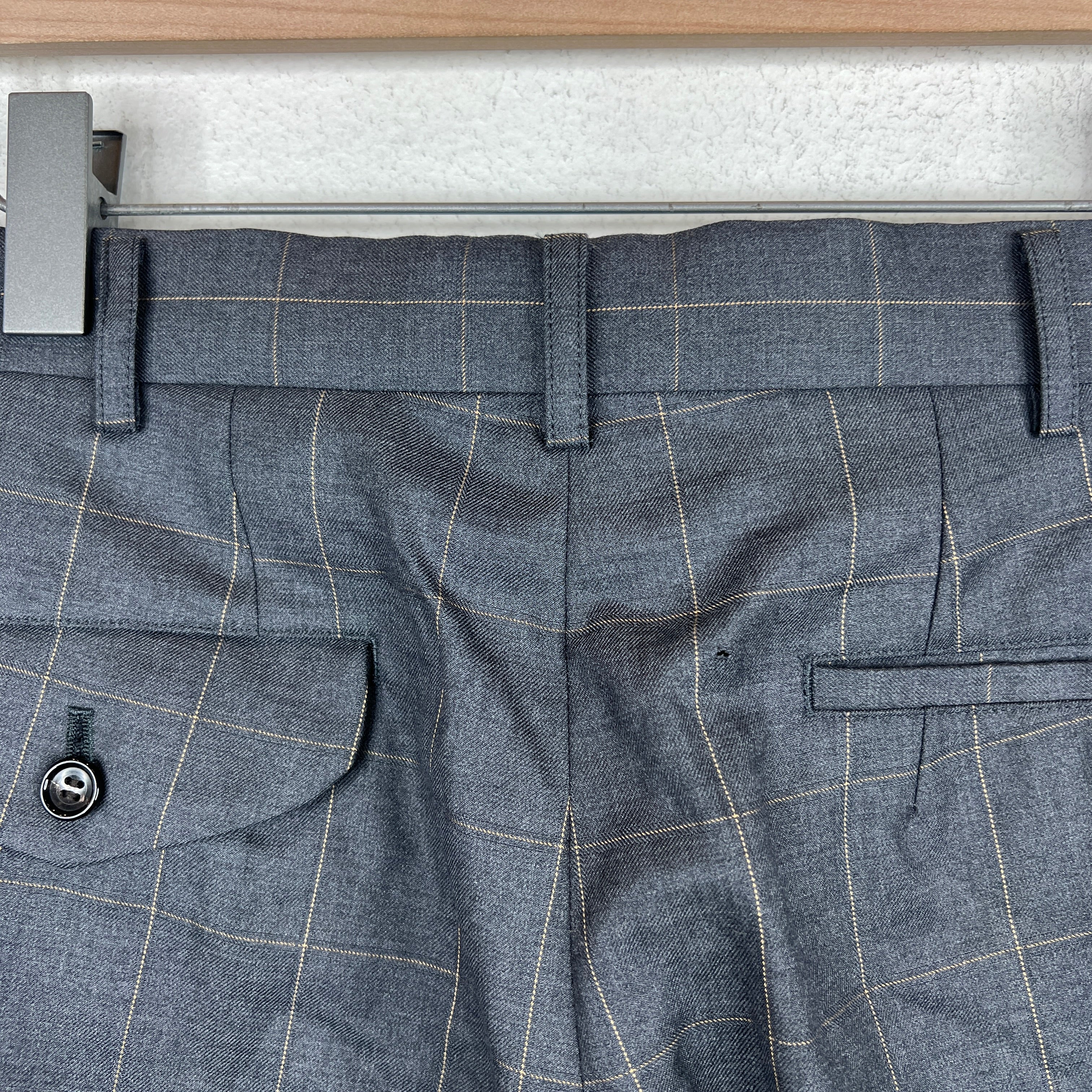 CDG Grey Plaid Trousers - Image 8