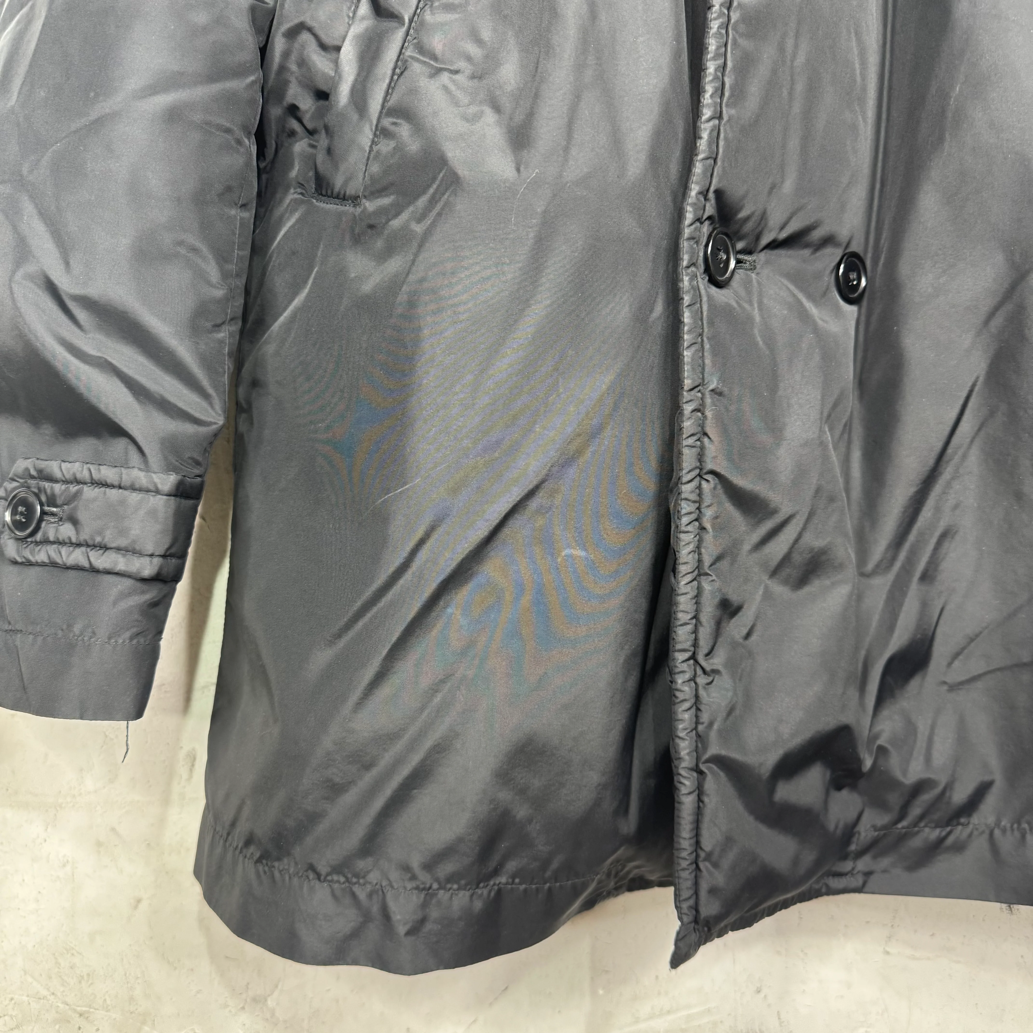 CDG Shirt Padded Nylon Peacoat - Image 9