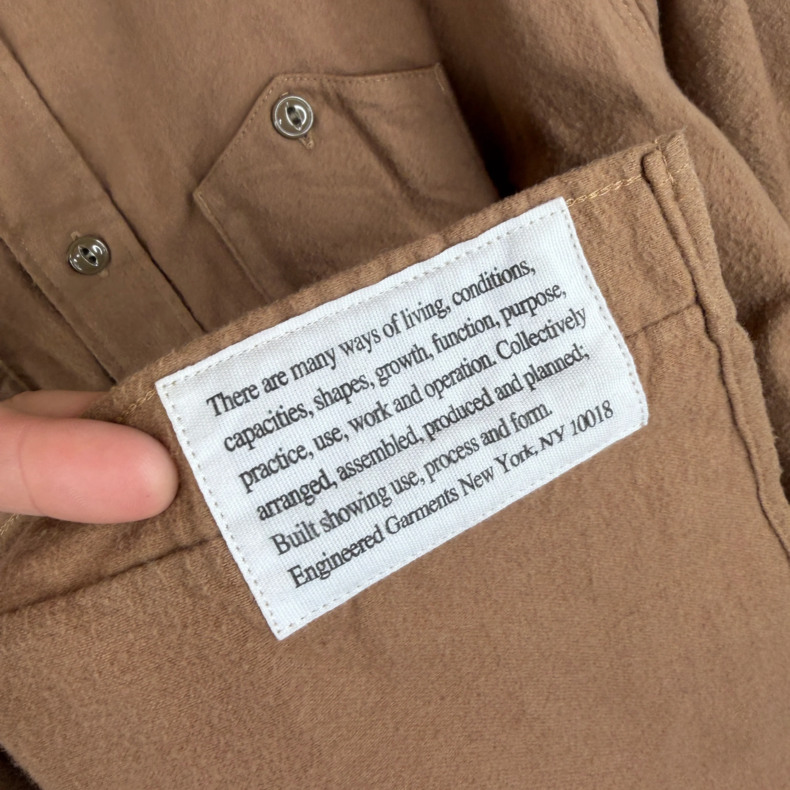 Engineered Garments Brown Cotton Button Up Shirt - Image 4