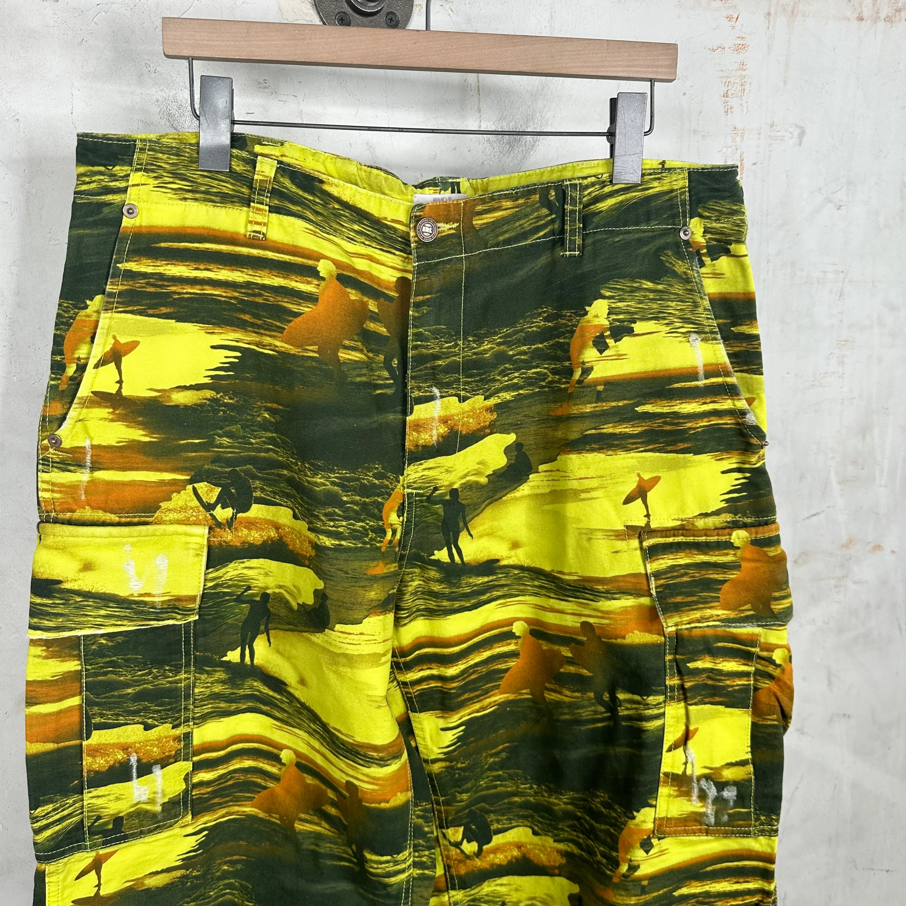 ERL Yellow Surfer Cargo Pants - Image 5