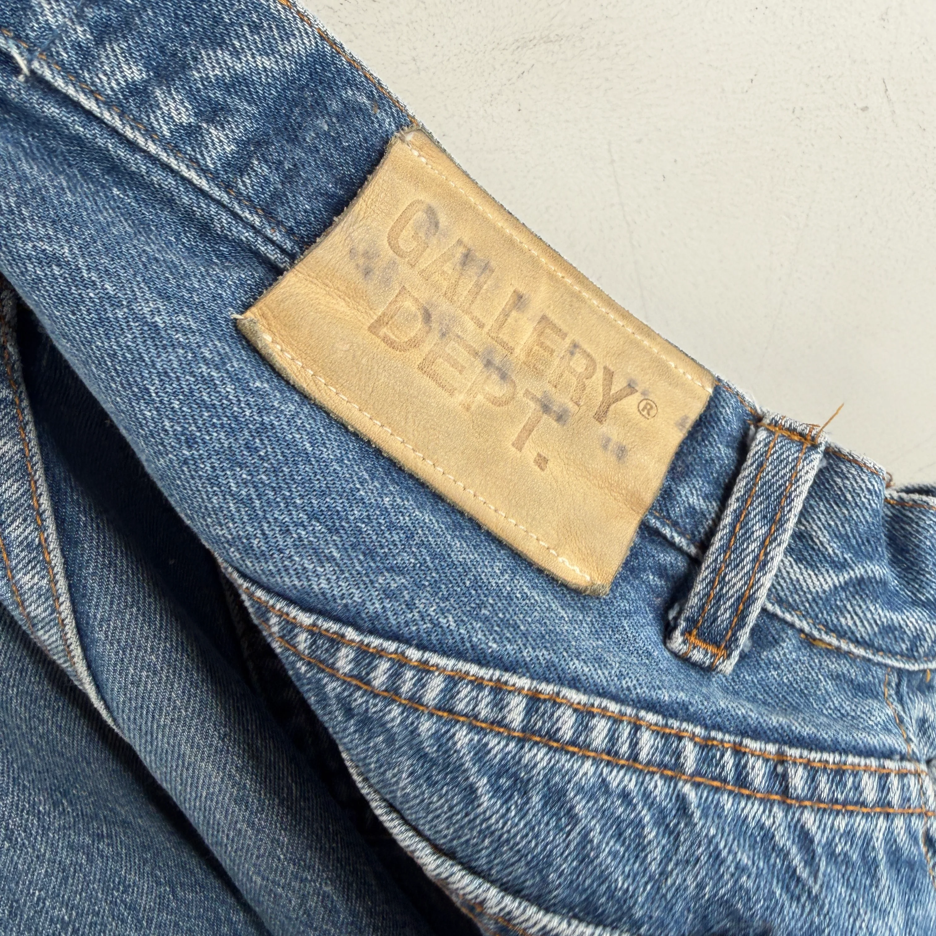 Gallery Dept Distressed Corduroy Patch Denim Jeans - Image 6
