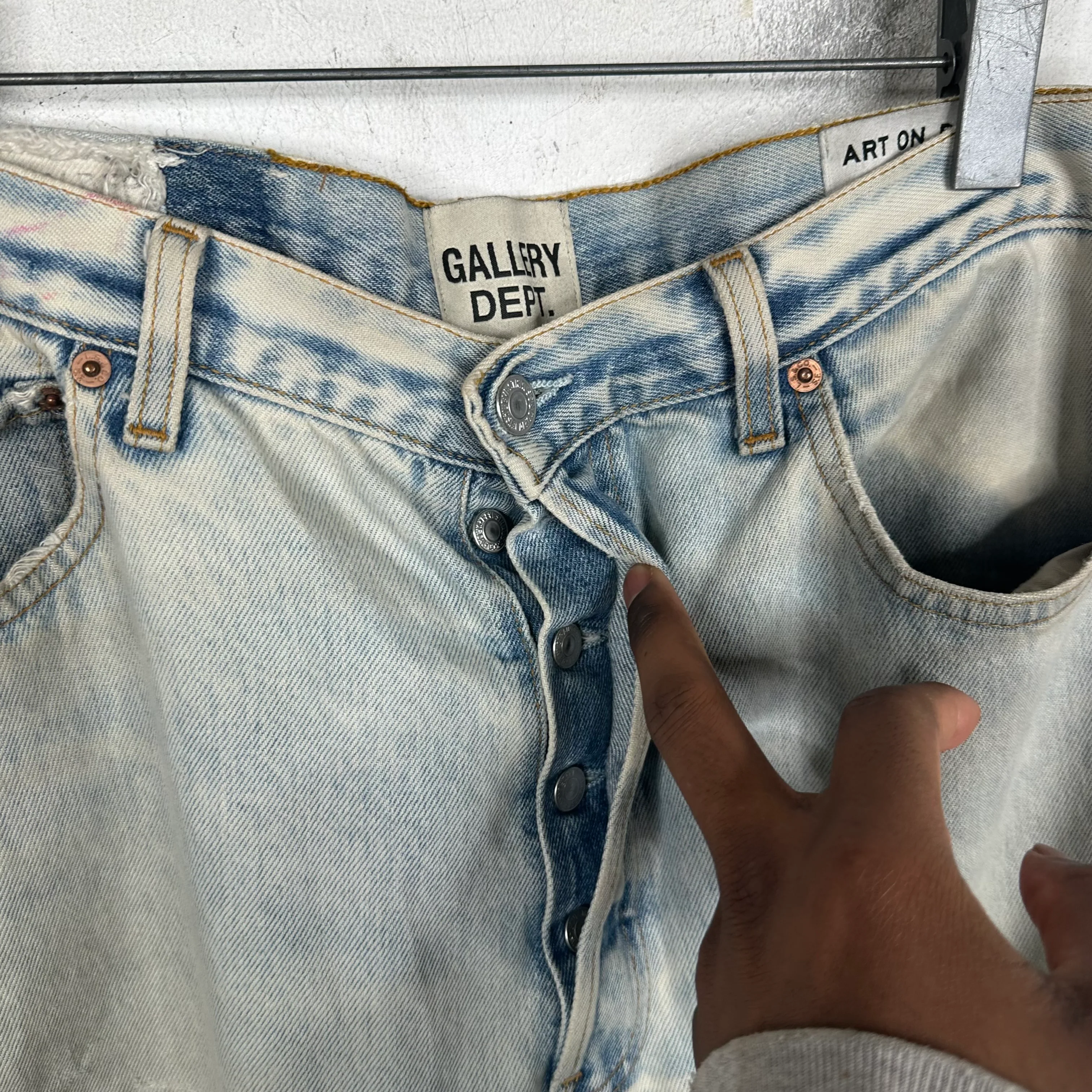 Gallery Dept Distressed Flared Jeans - Image 8