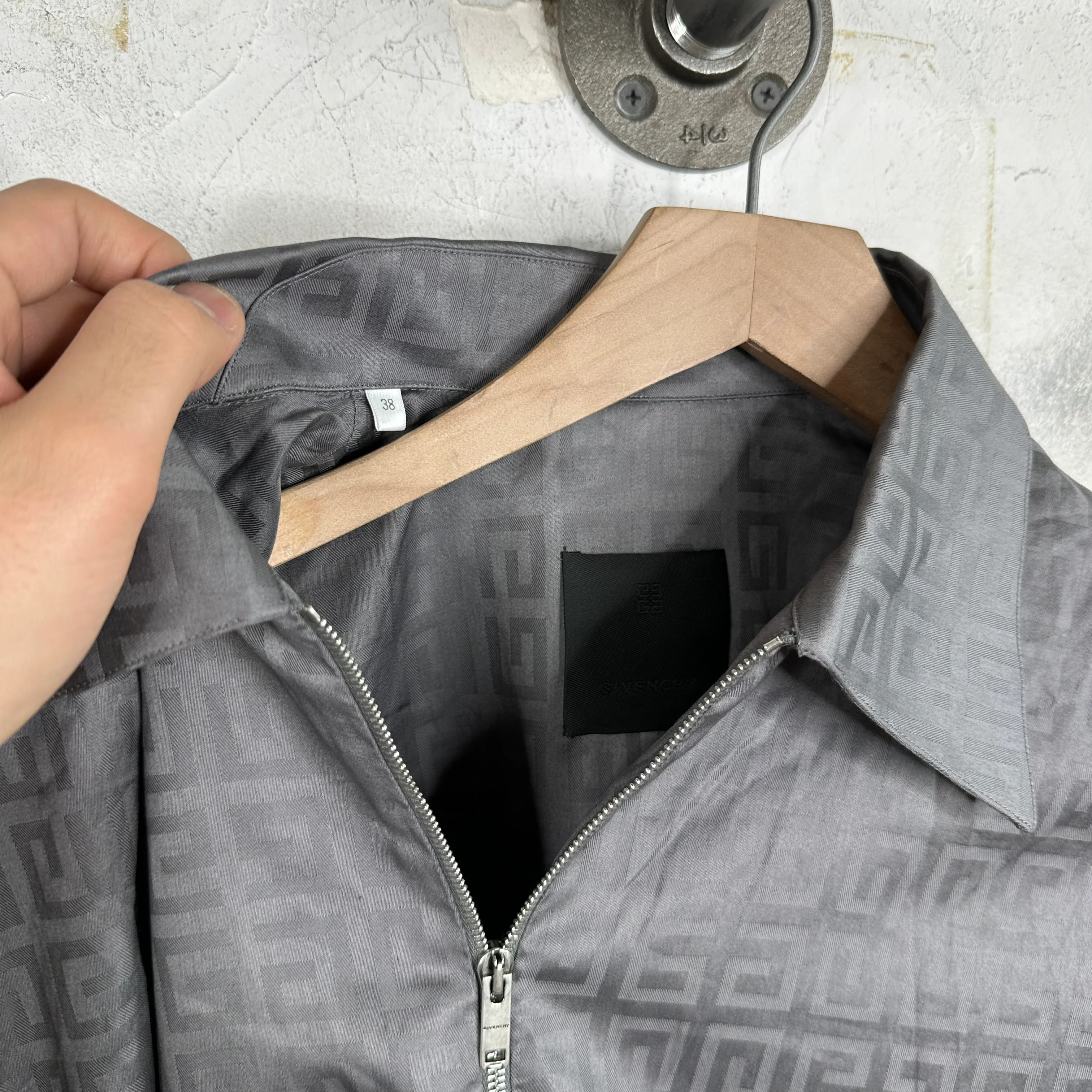 Givenchy Boxy Monogram Zipped Shirt - Image 4