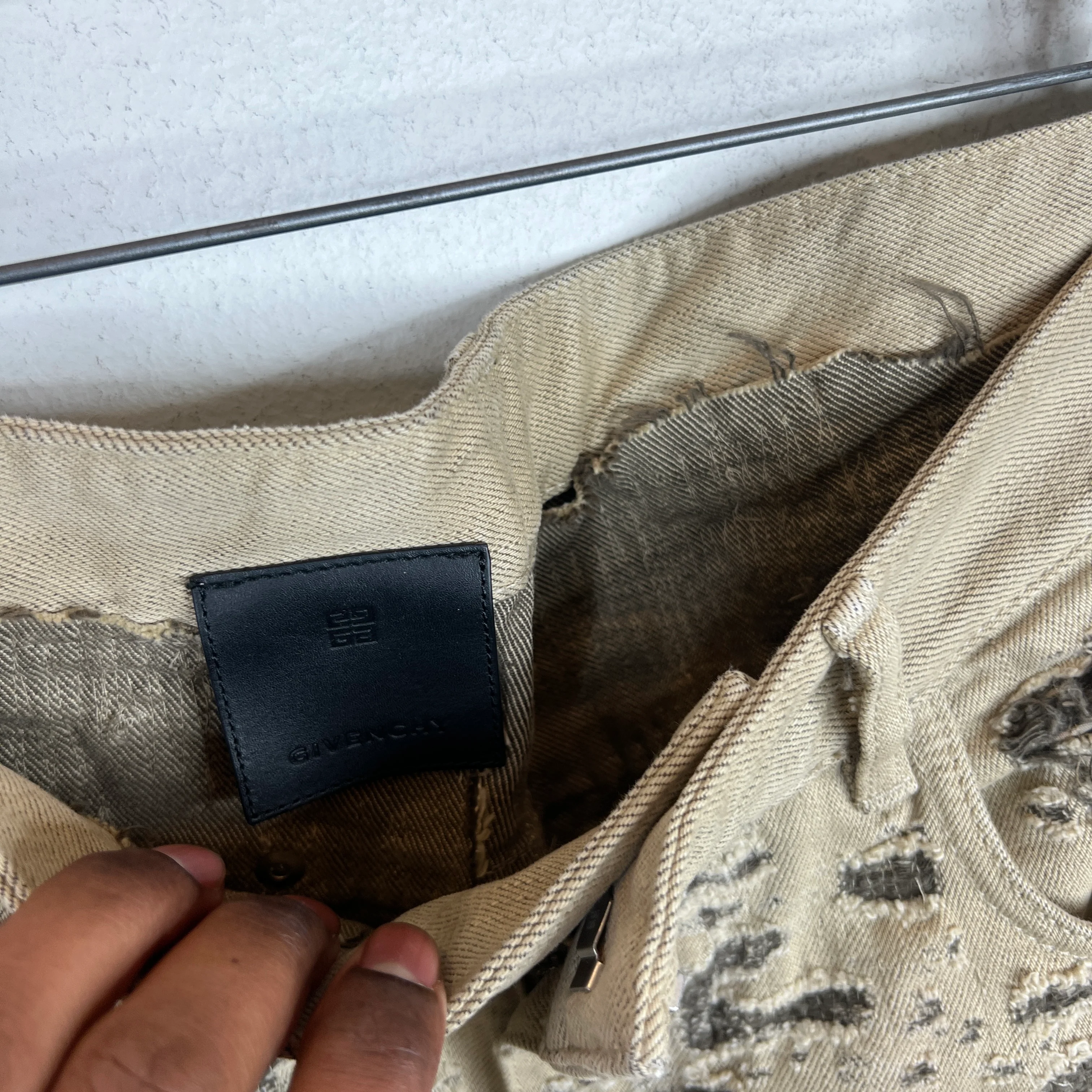 Givenchy Distressed Zipper Denim - Image 4