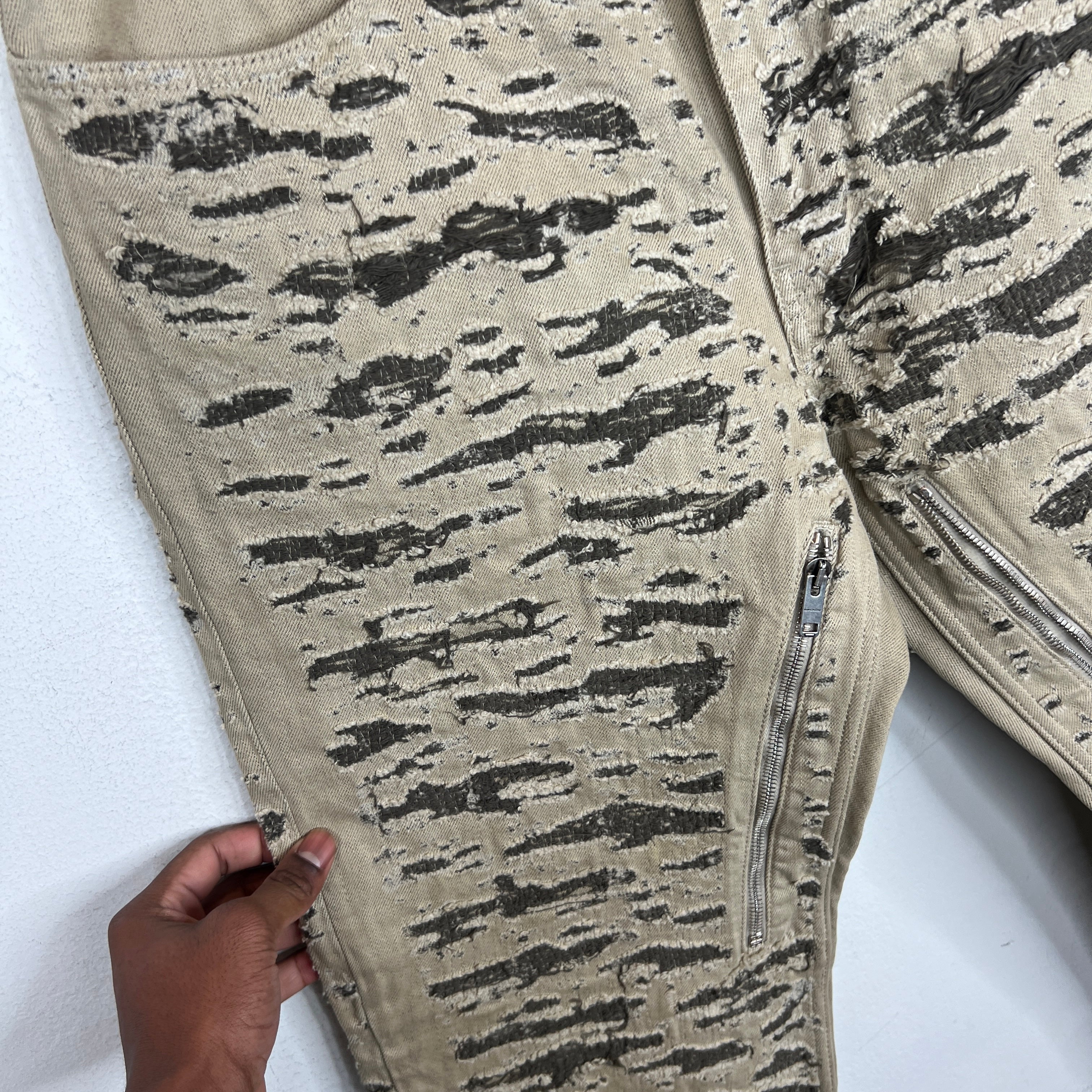 Givenchy Distressed Zipper Denim - Image 6