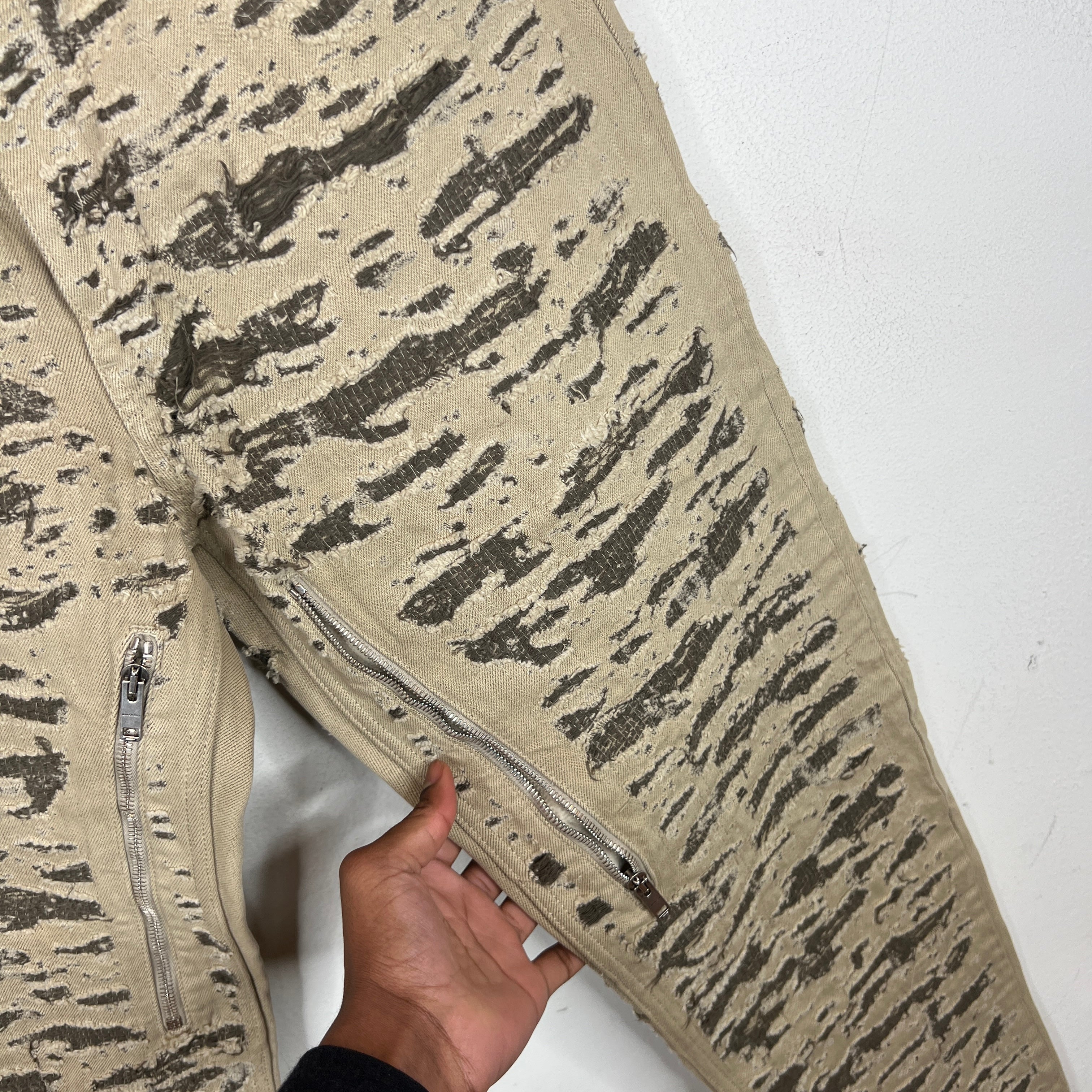 Givenchy Distressed Zipper Denim - Image 7