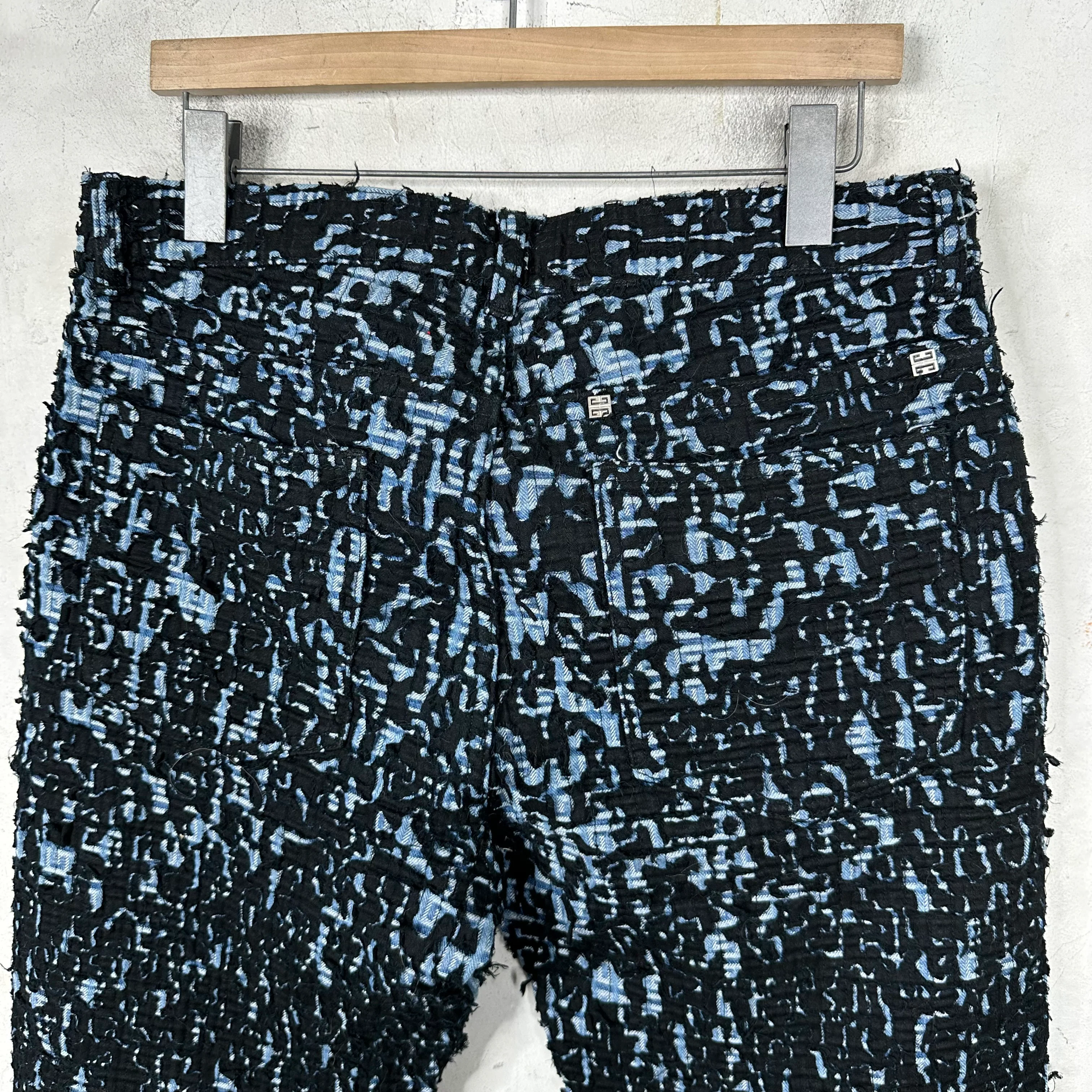 Givenchy Jacquard Shredded Jeans - Image 4