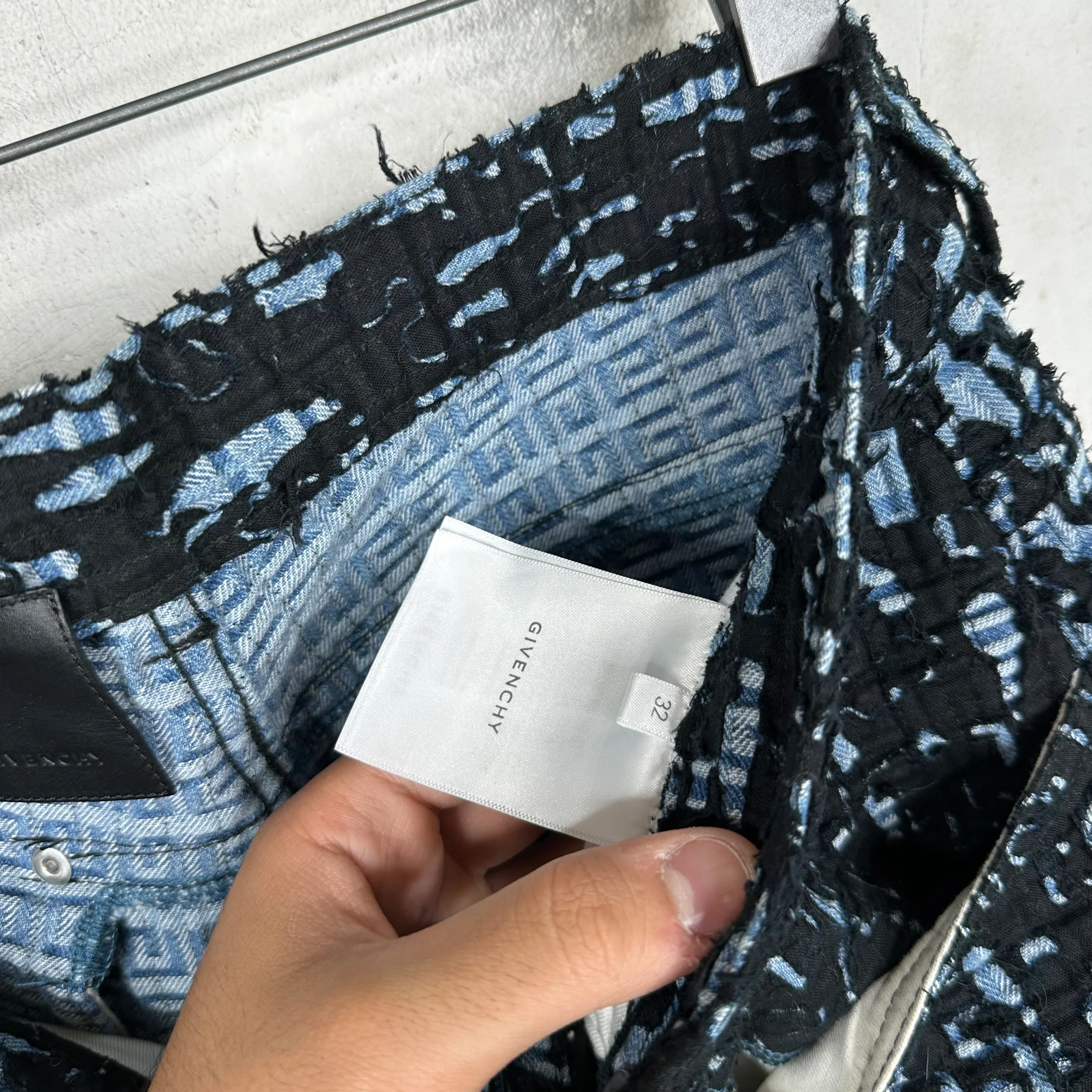 Givenchy Jacquard Shredded Jeans - Image 6