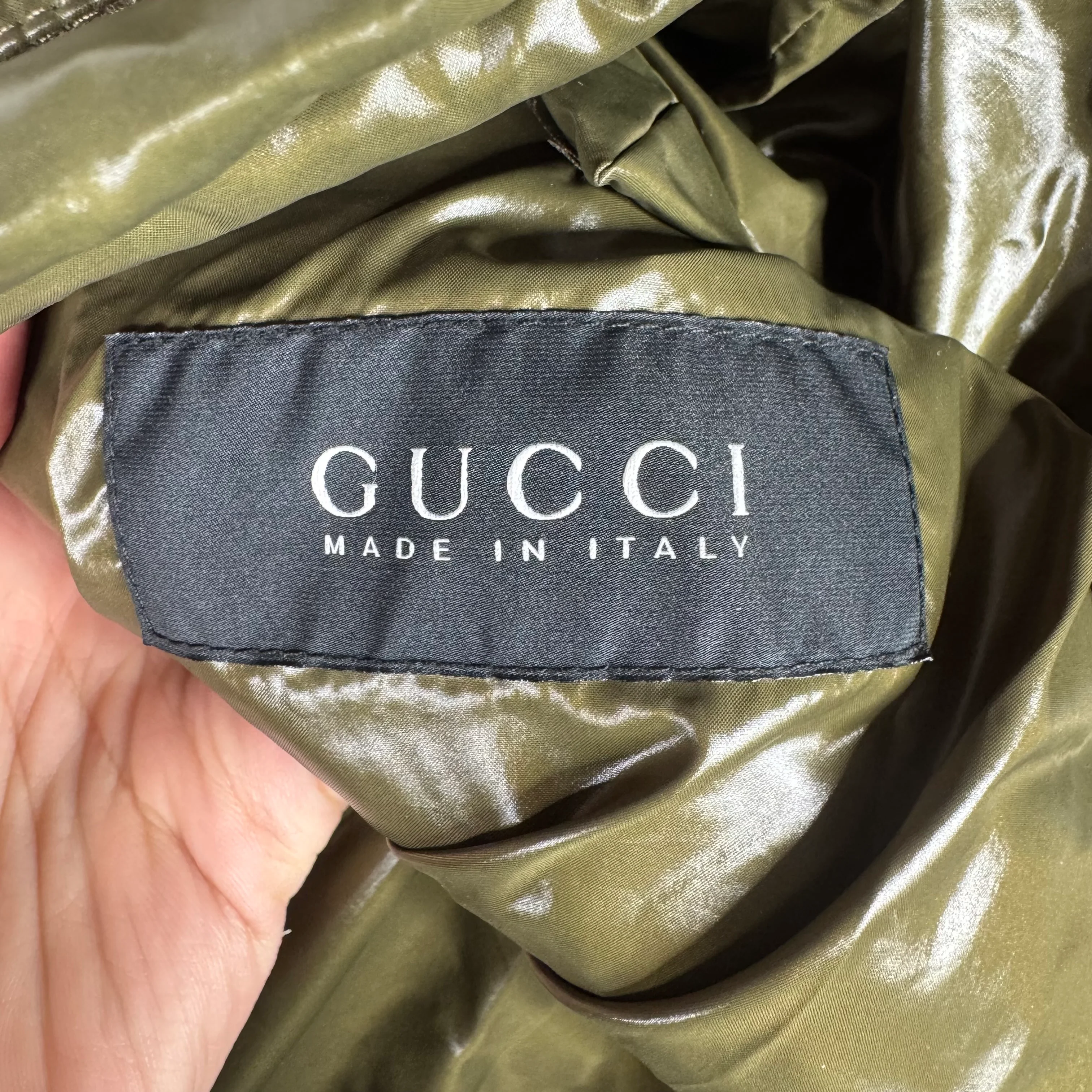 Gucci Army Green Puffer Jacket - Image 5