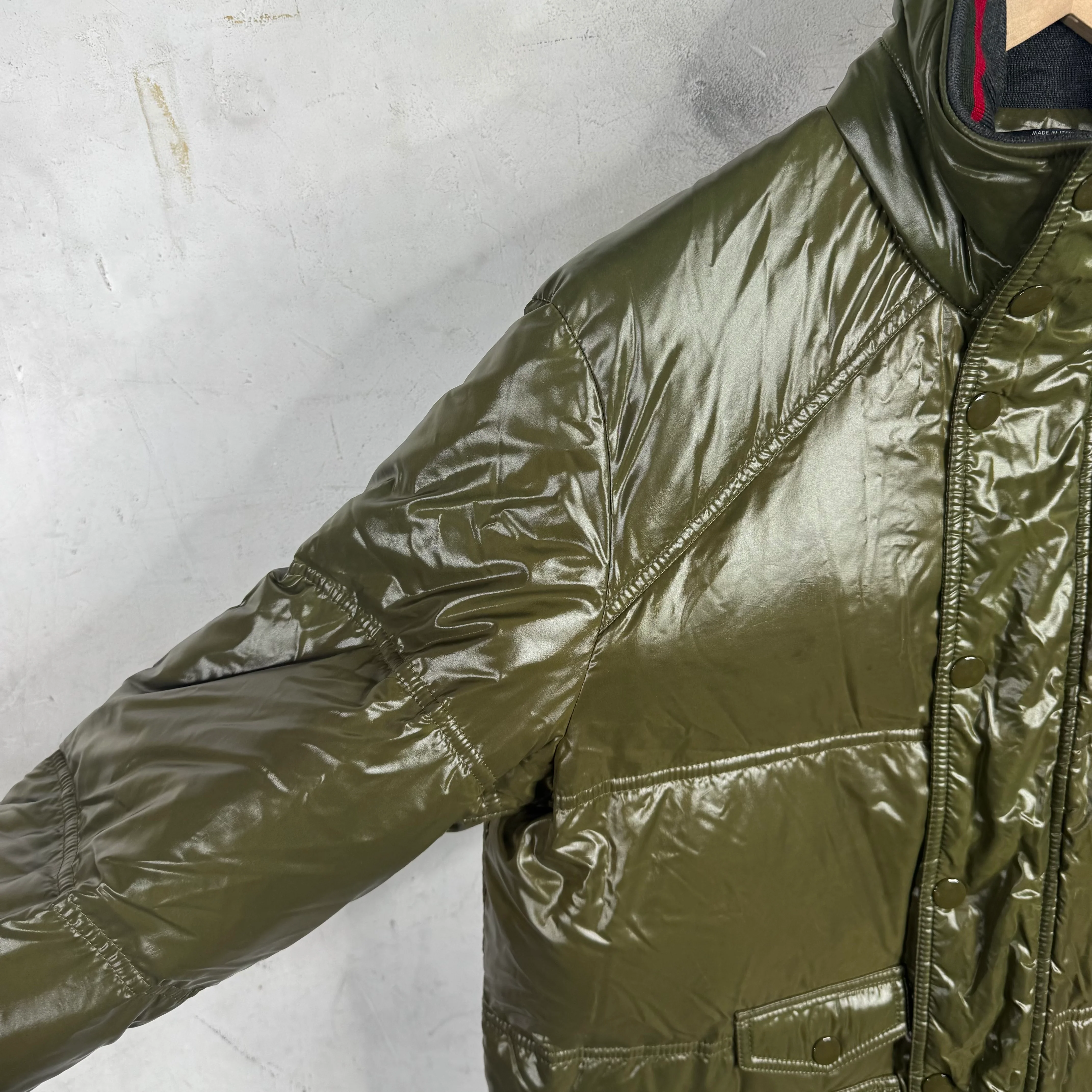 Gucci Army Green Puffer Jacket - Image 7