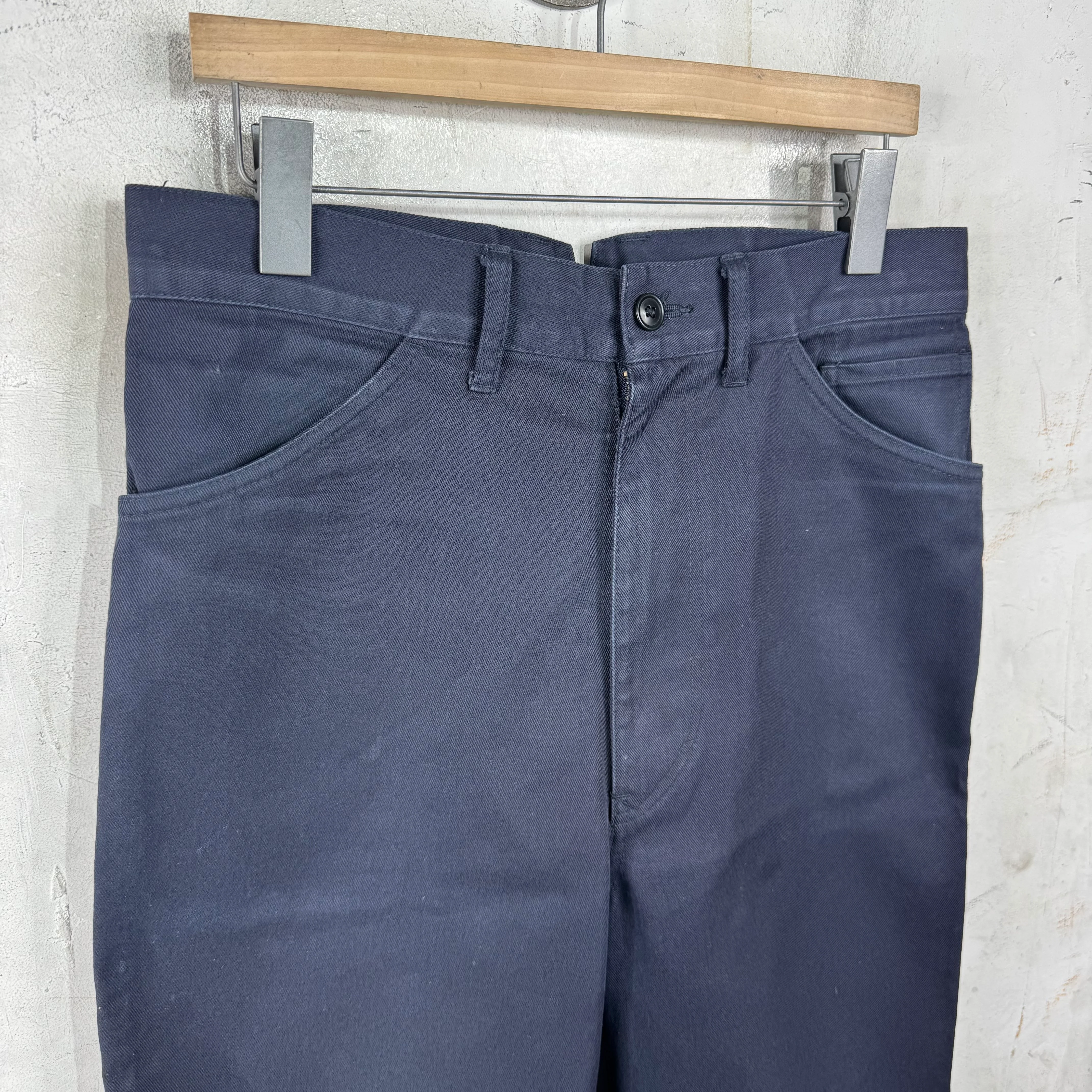 Junya Navy Buckle-Back Trousers - Image 4
