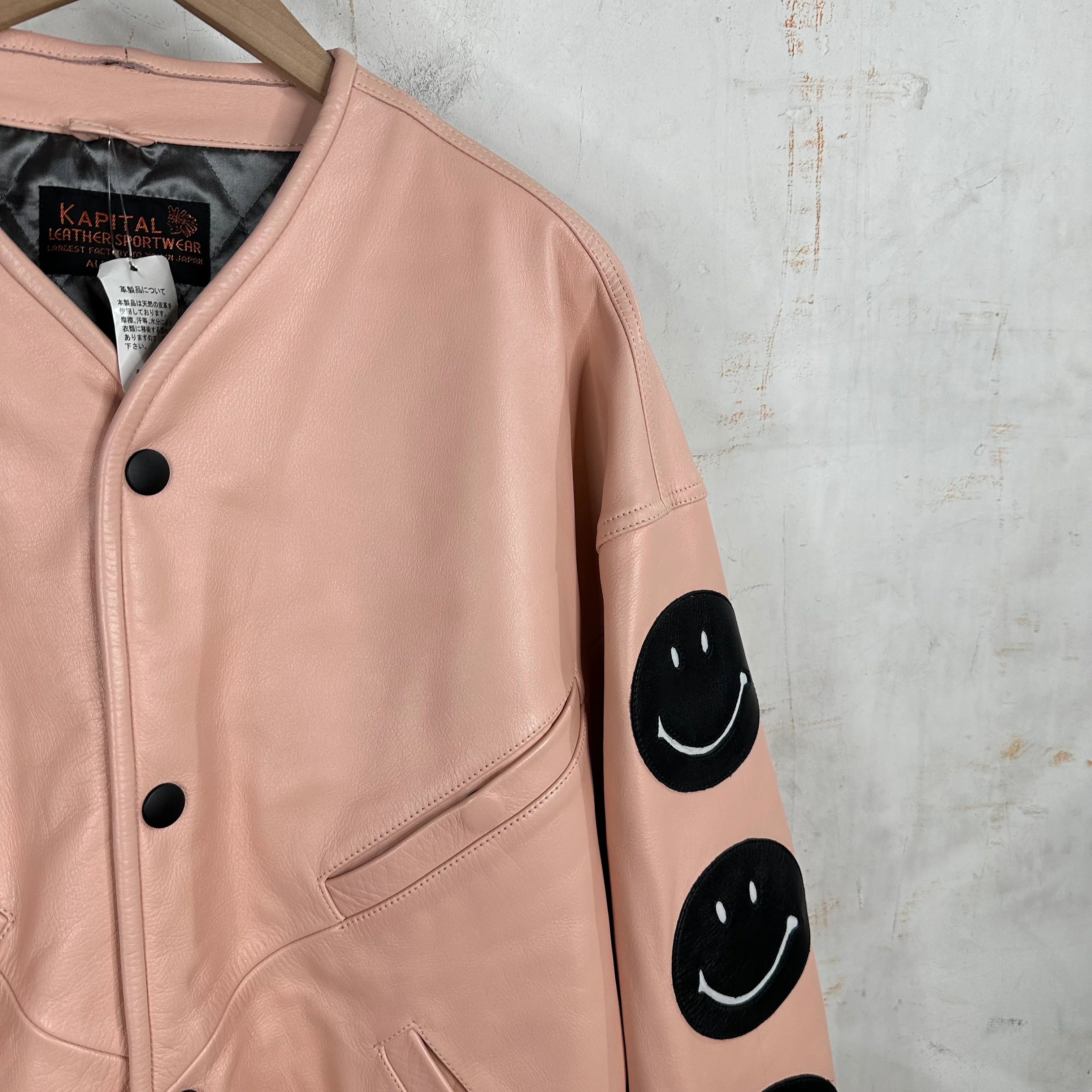 Kapital Pink Hand Cut Leather 4-Pocket Jacket - Image 3