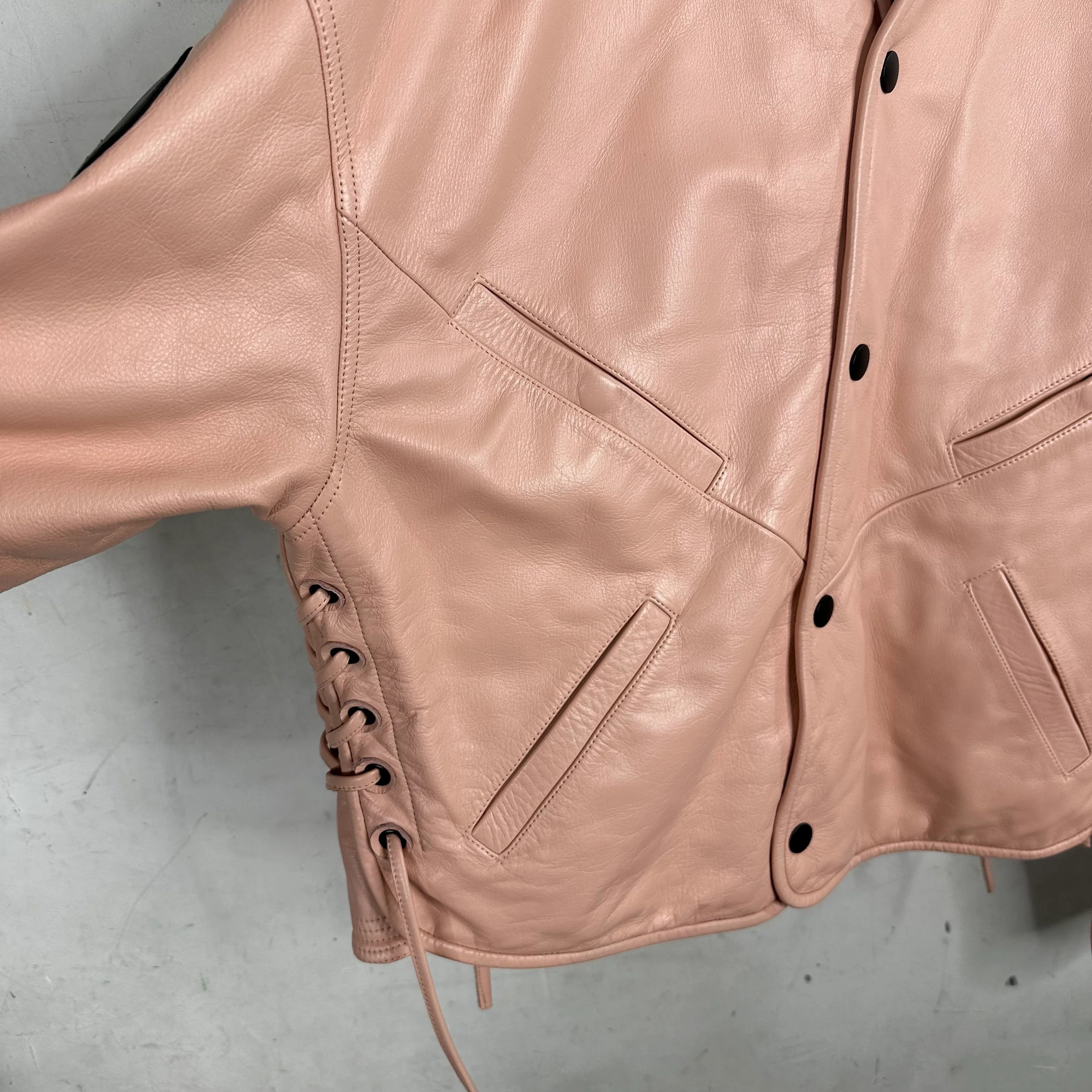 Kapital Pink Hand Cut Leather 4-Pocket Jacket - Image 4