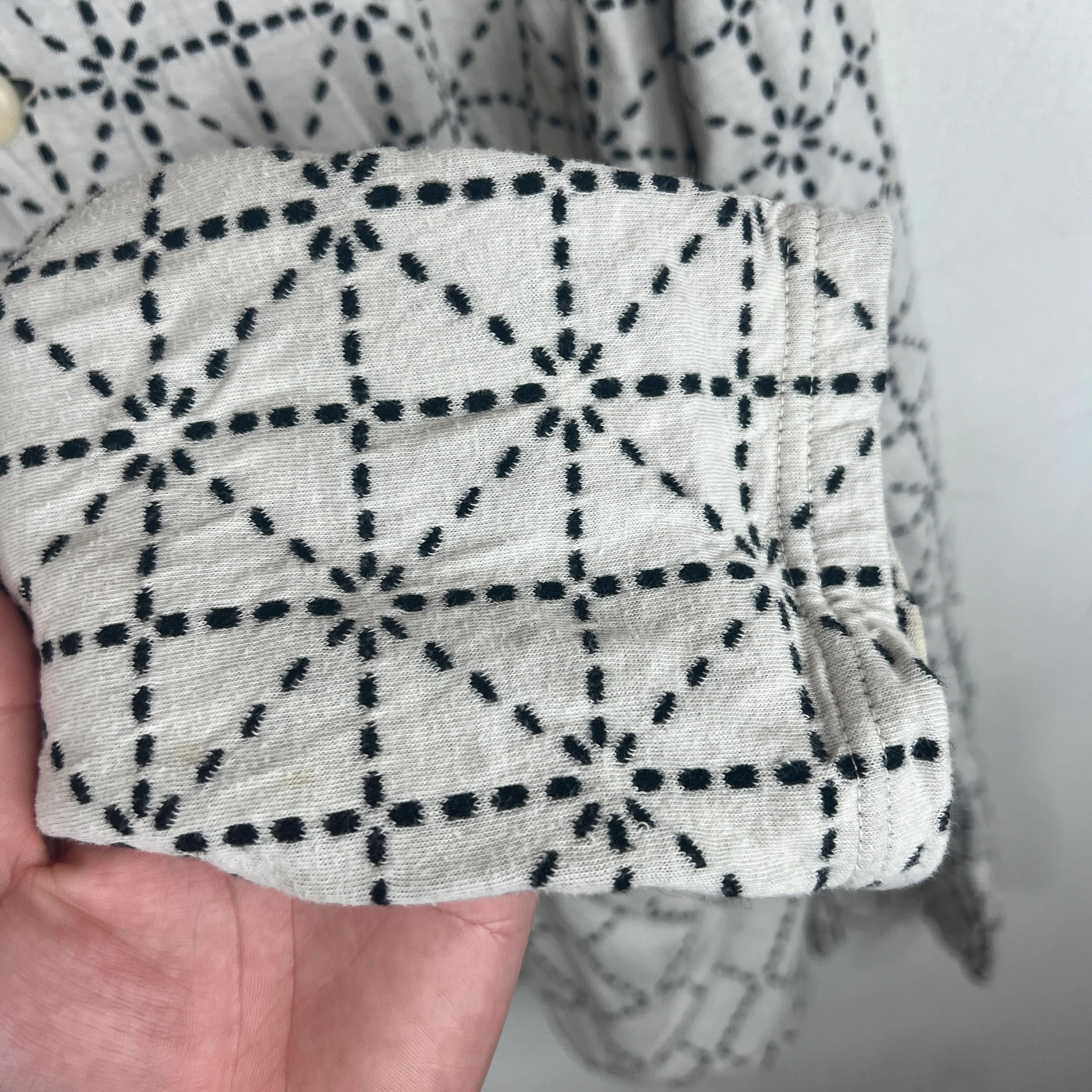 Kapital Sashiko Print Button Up Chore Shirt - Image 6
