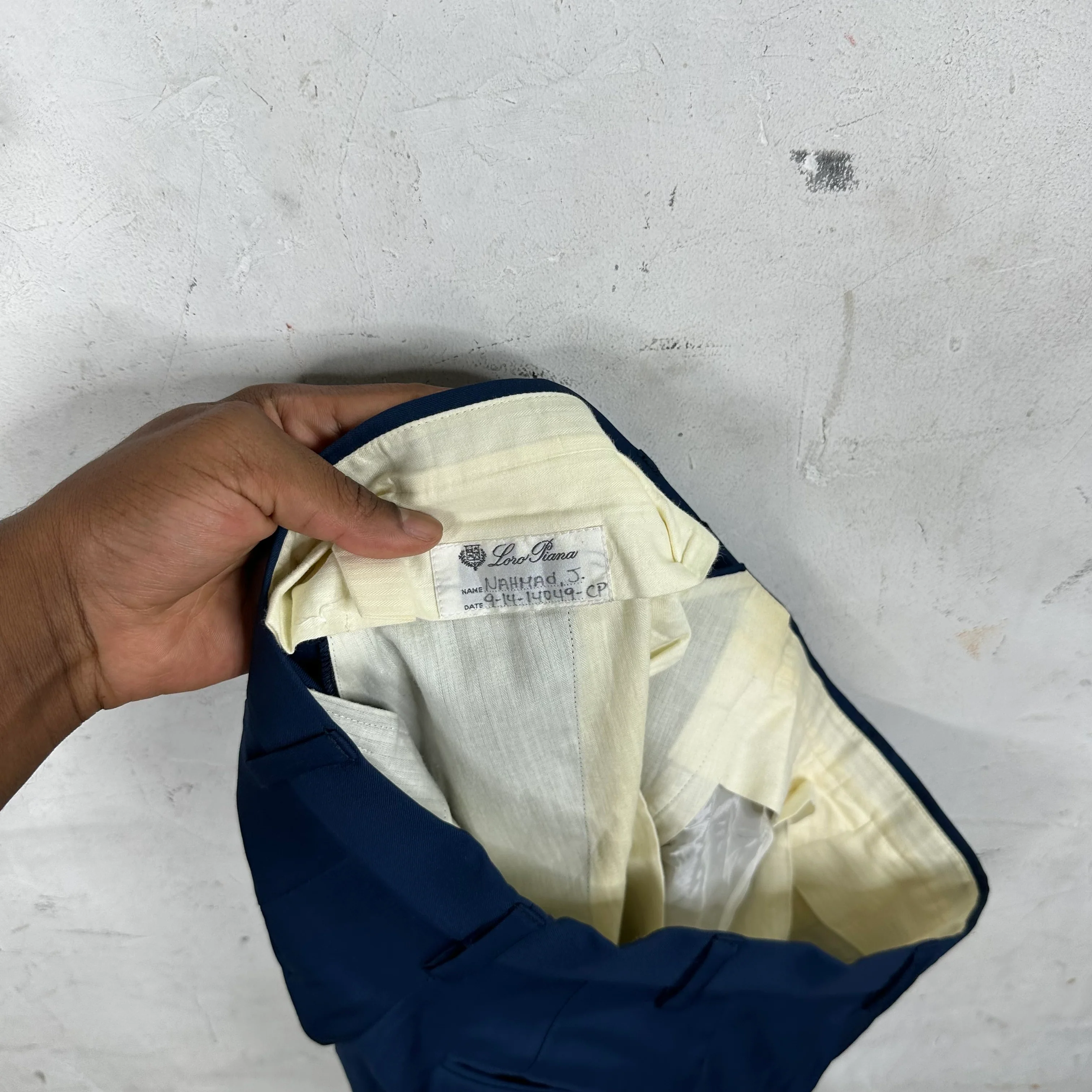 Loro Piana Blue Straight Trousers - Image 3