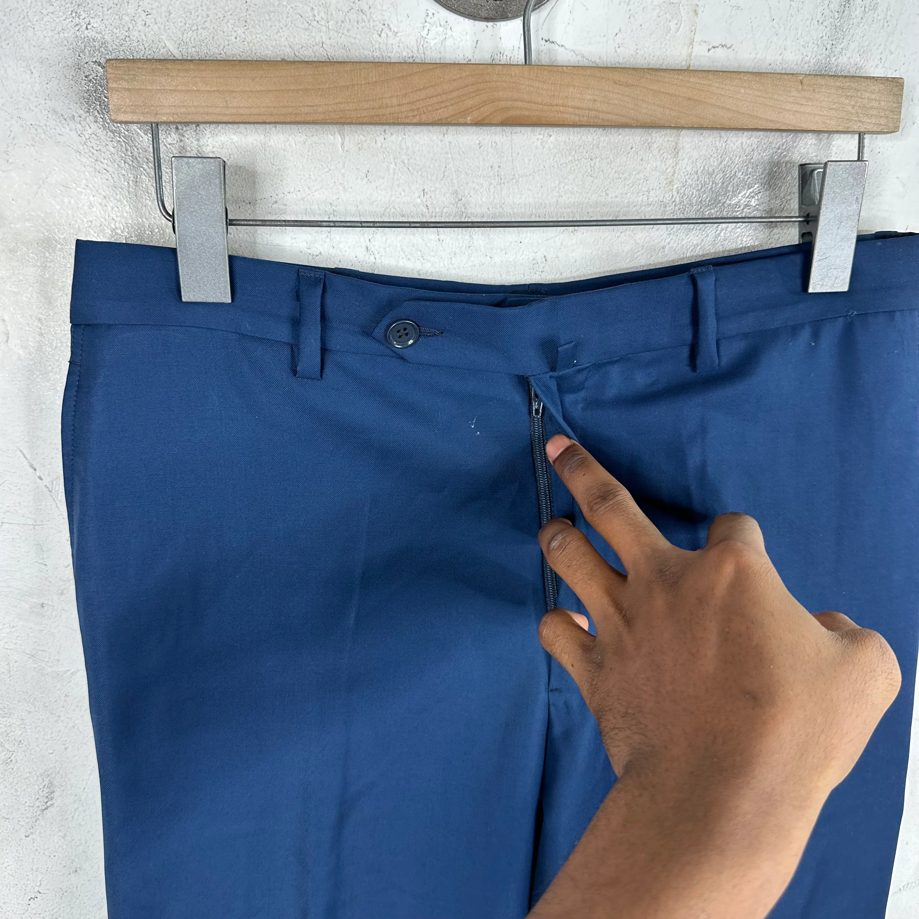 Loro Piana Blue Straight Trousers - Image 4