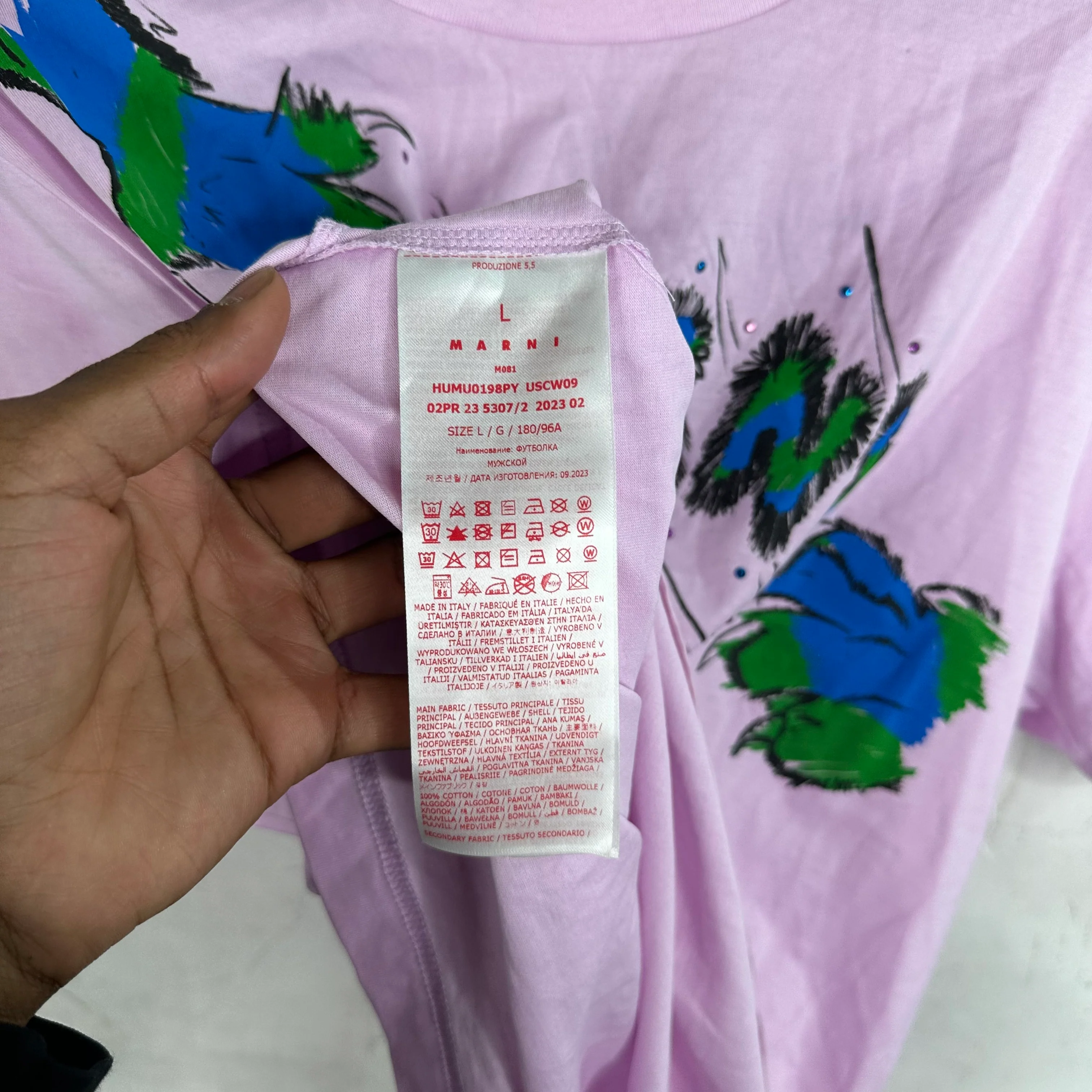 Marni Earth Hands T-Shirt - Image 3