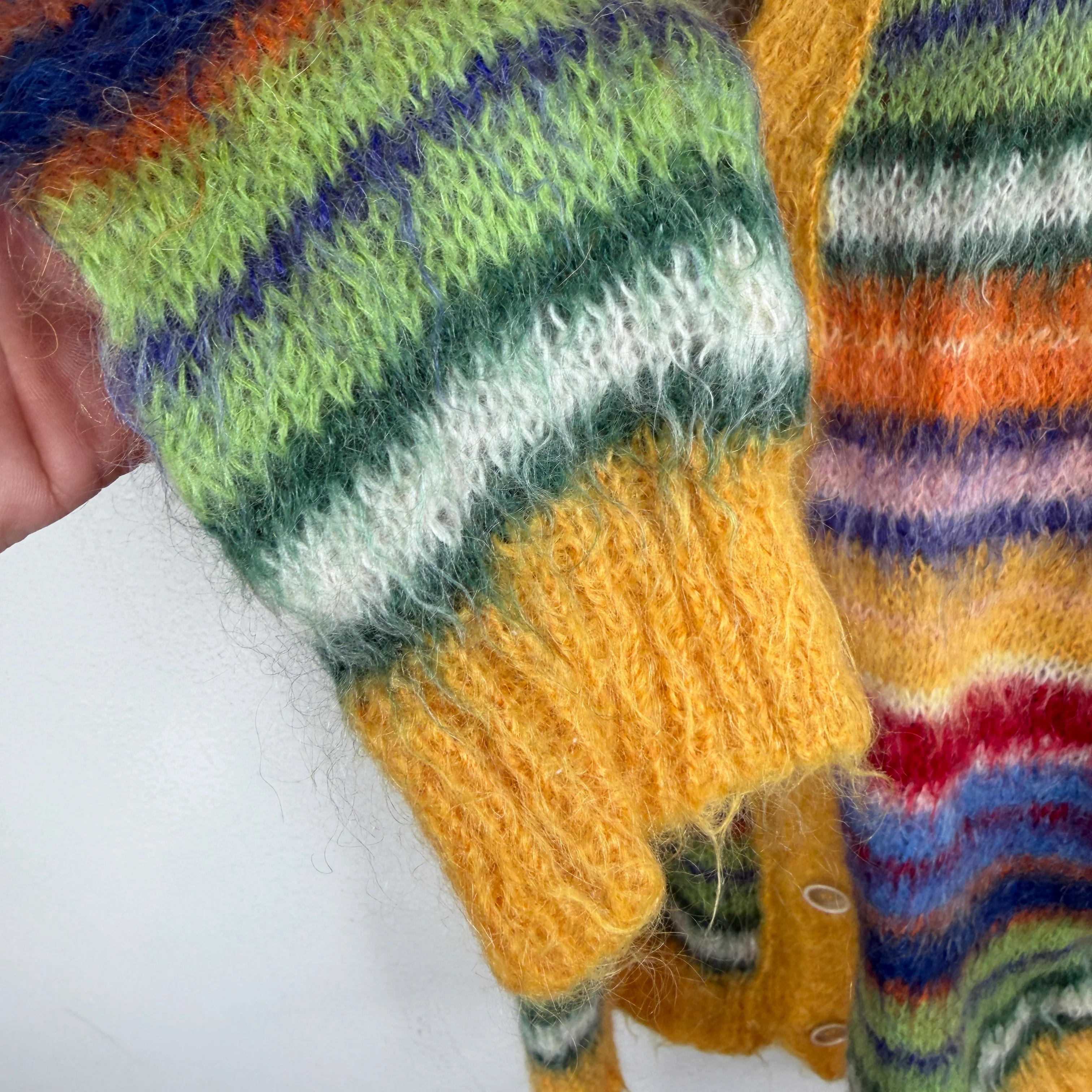 Marni Mohair Striped Cardigan - Image 5