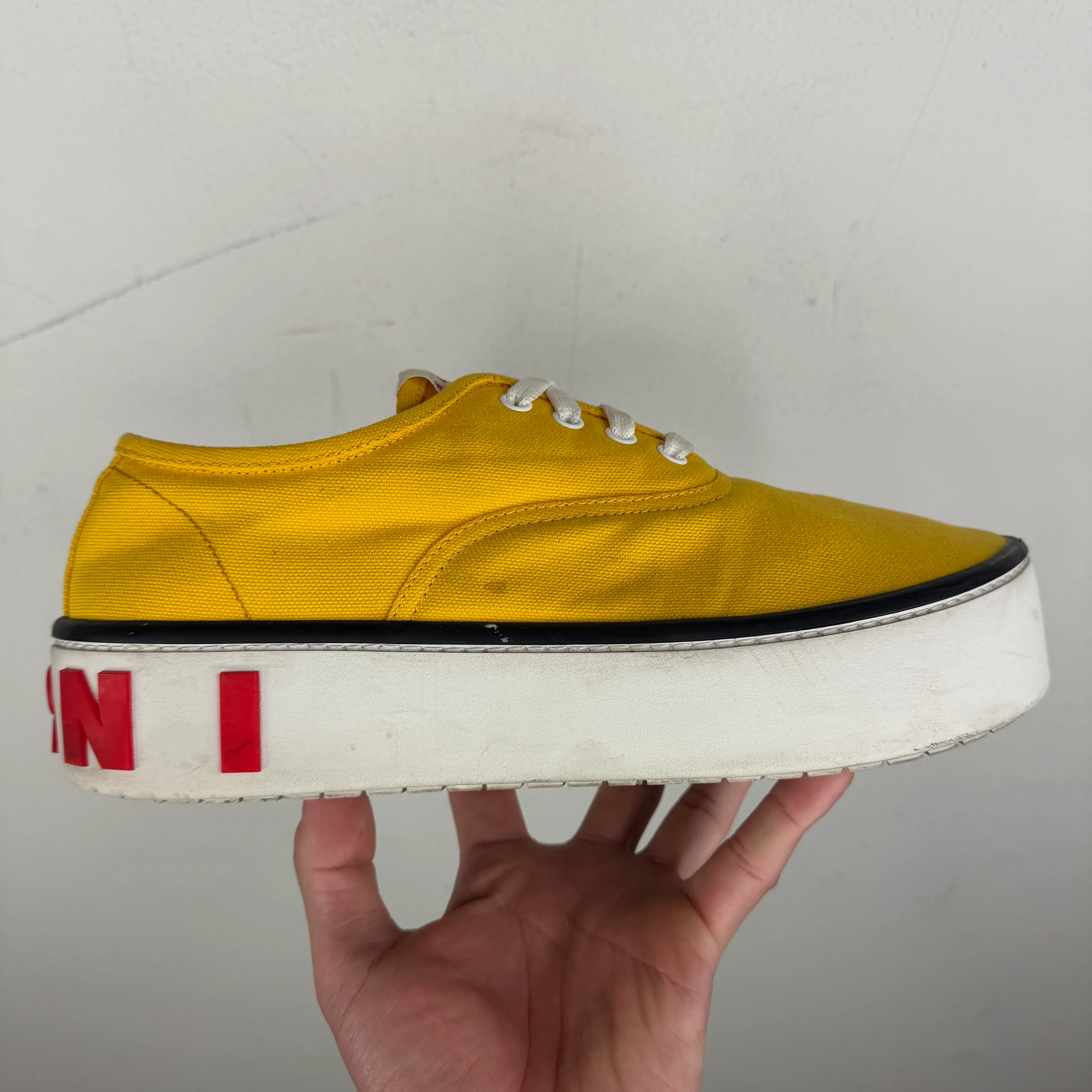 Marni Yellow Paw Lace Up Sneakers - Image 2