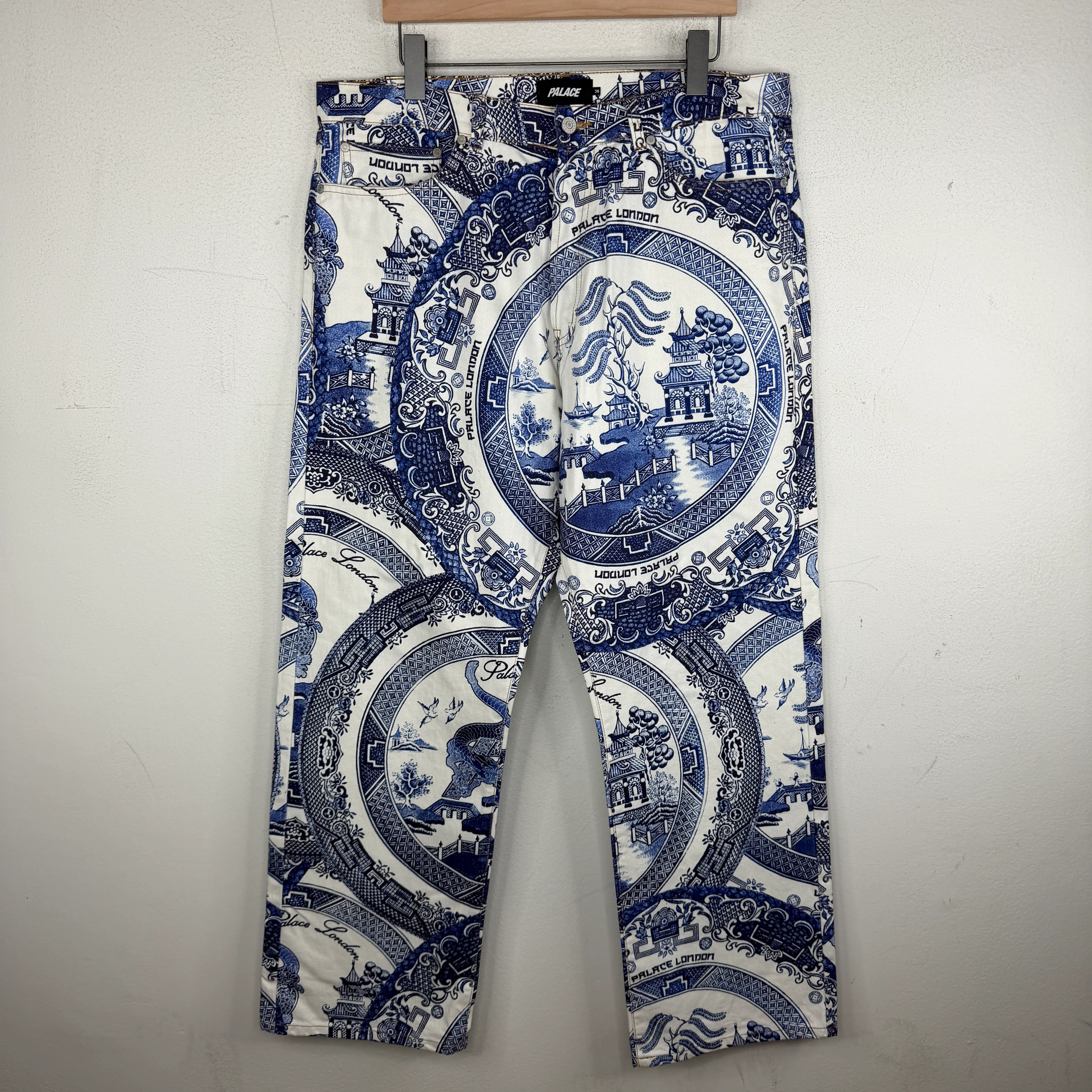 Palace Blue China Plate Trousers
