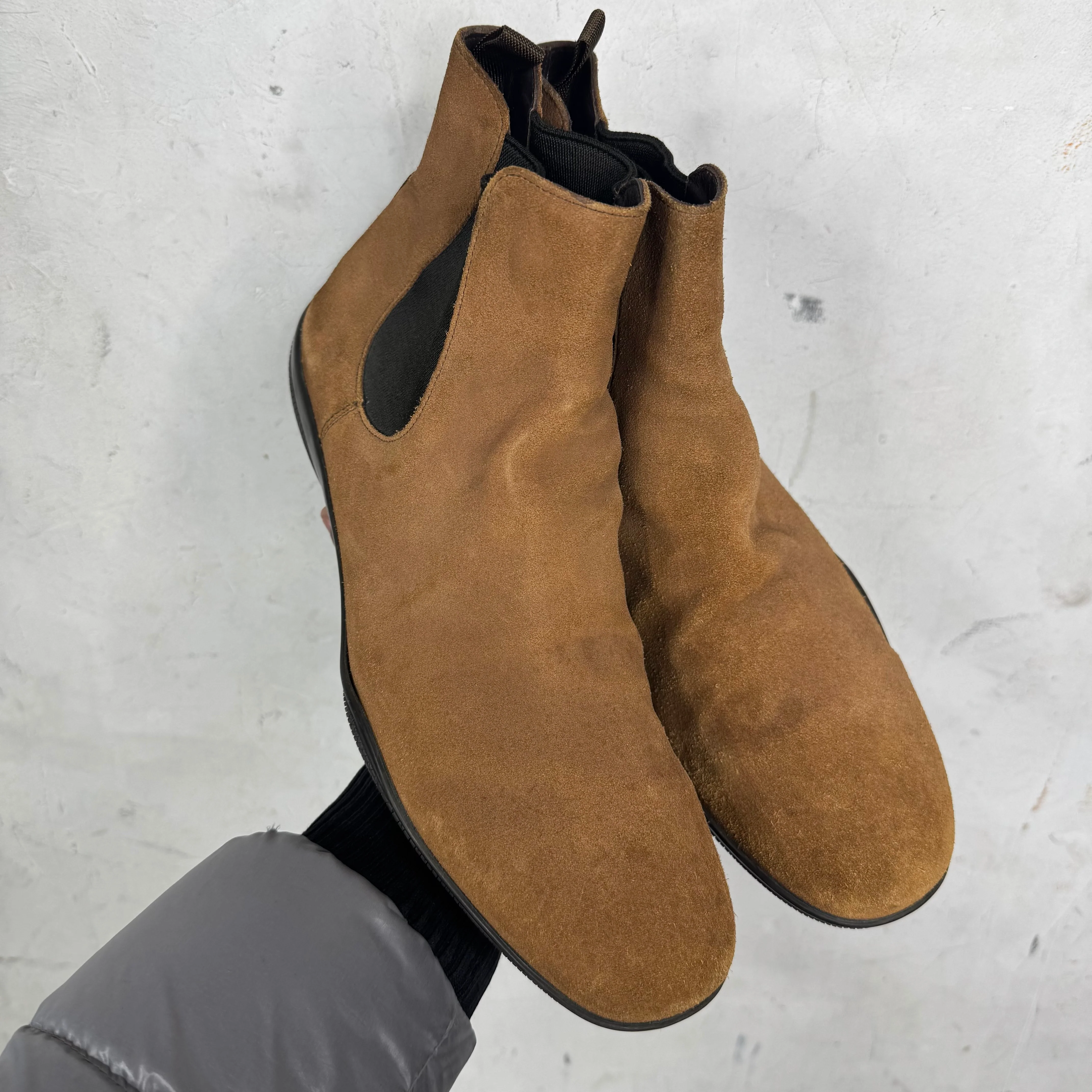Prada Brown Chelsea Boots