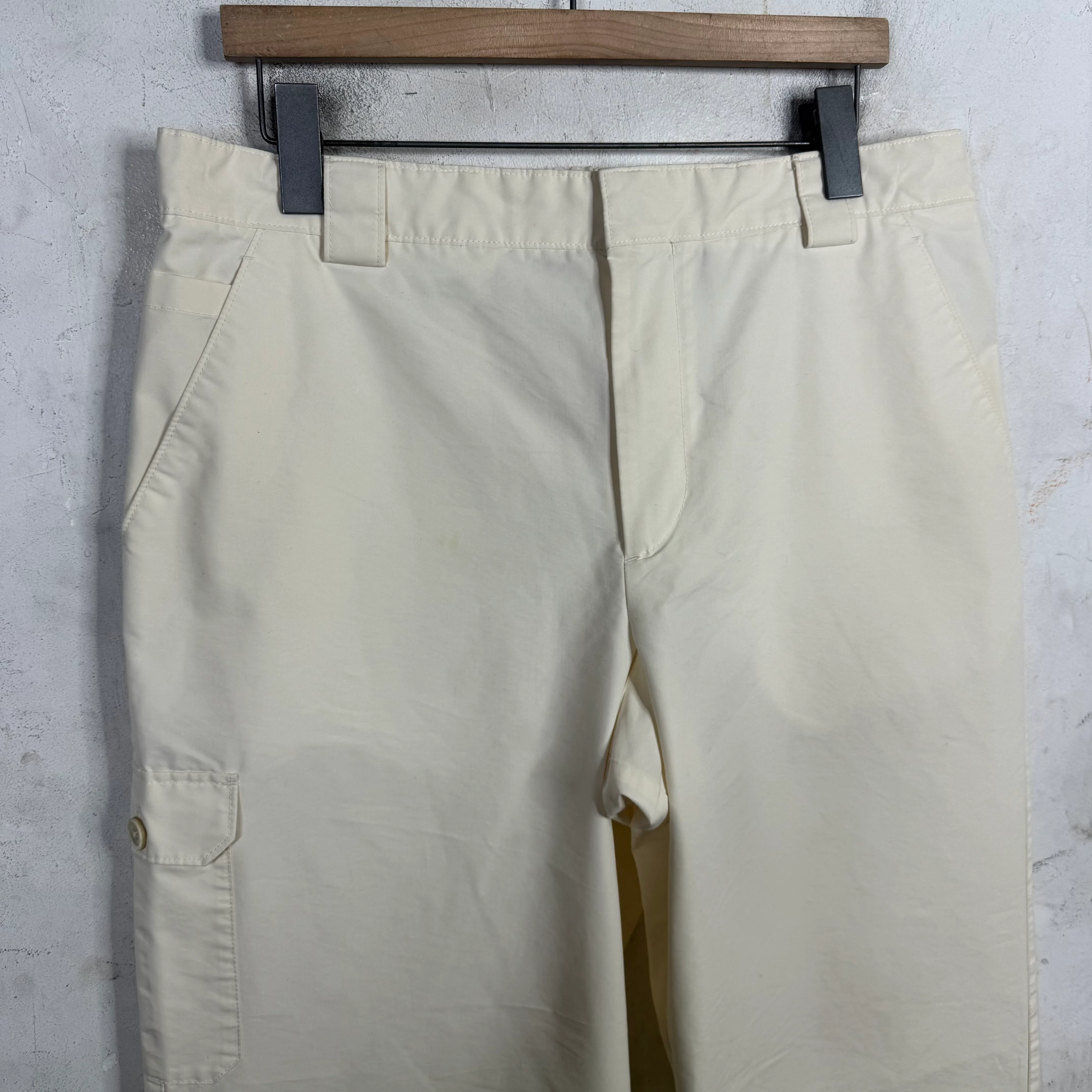 Prada Cream Cotton Cargo Pants - Image 3