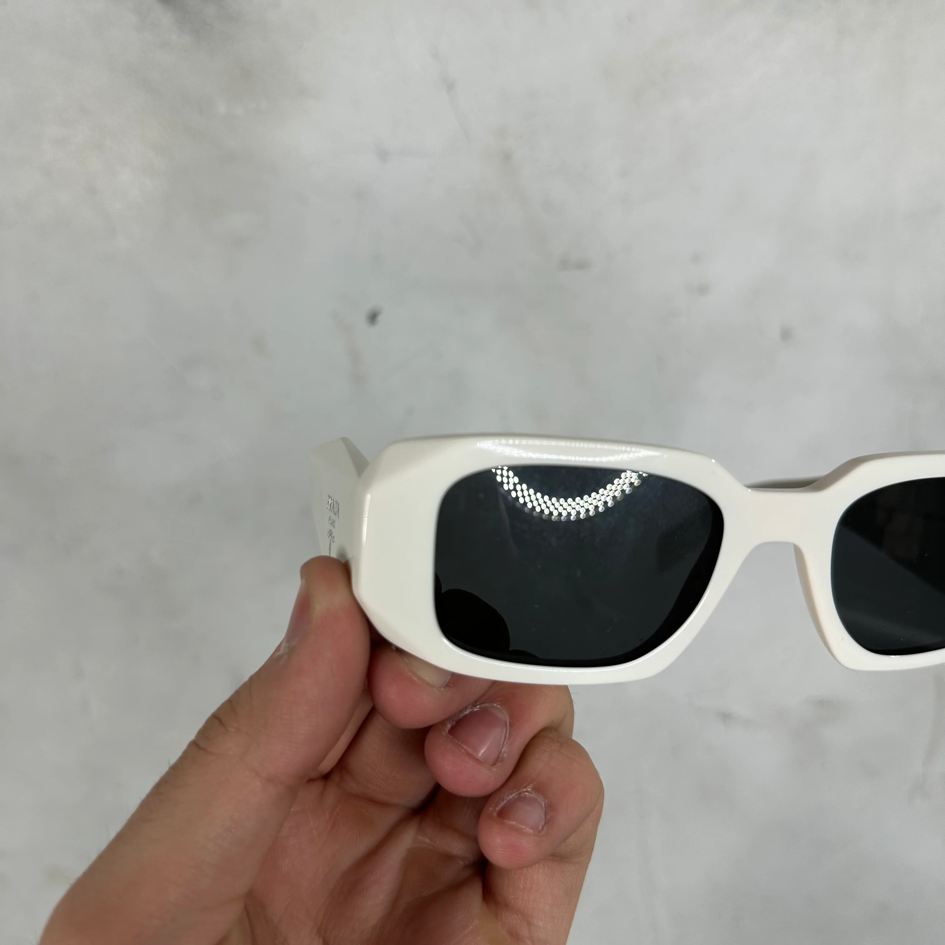 Prada SPR17W White Sunglasses - Image 4