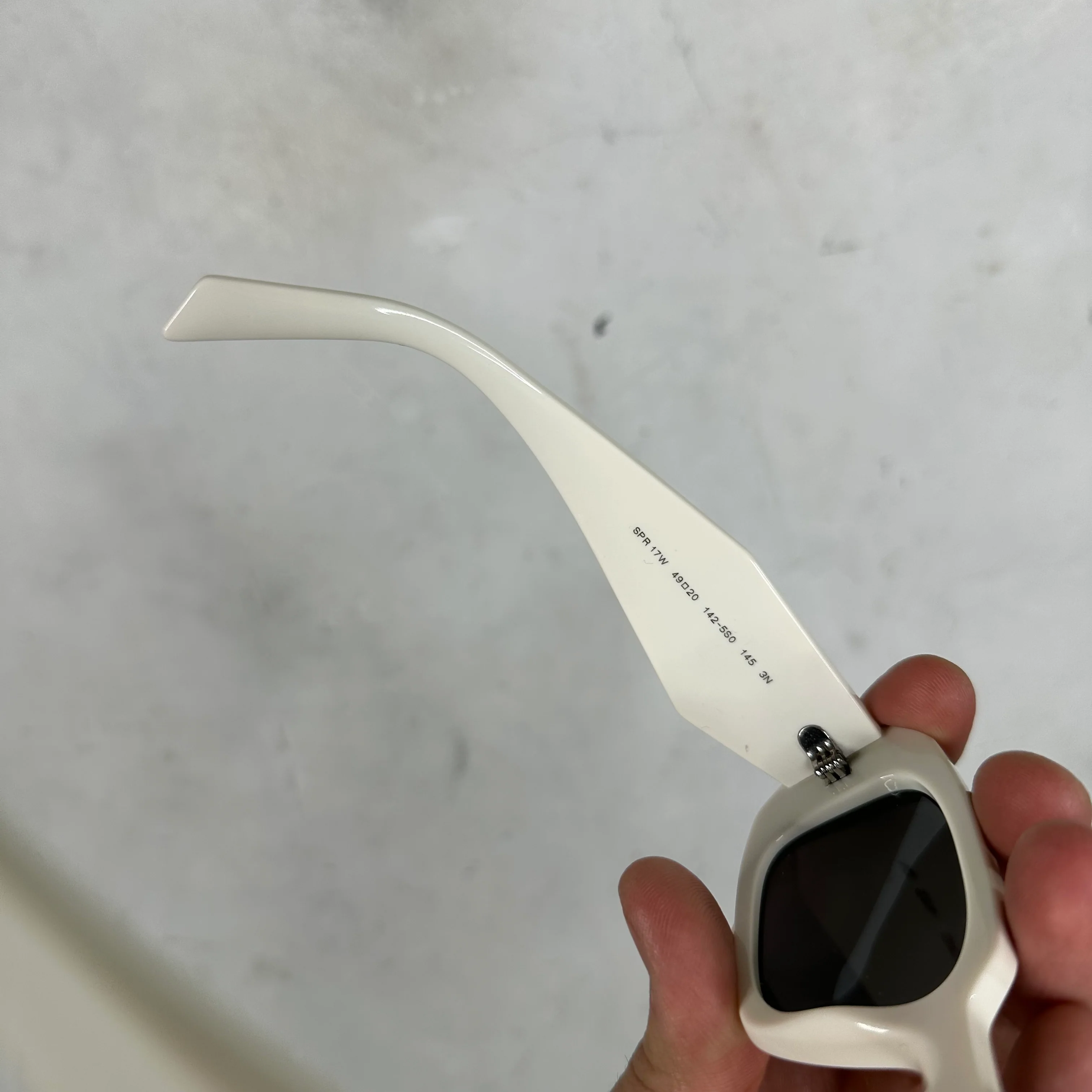 Prada SPR17W White Sunglasses - Image 8