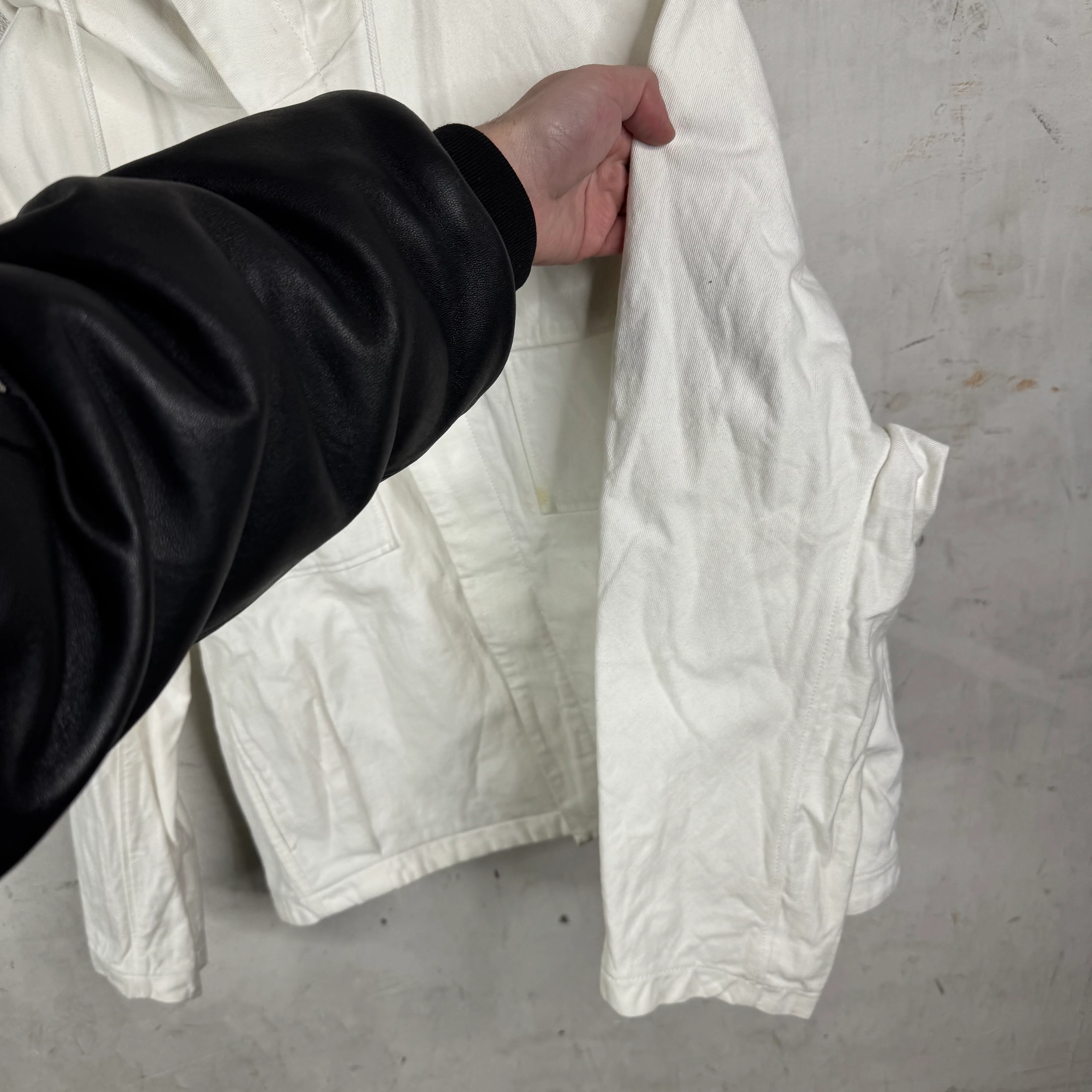 Raf Simons Sample White Hooded Canvas Jacket - Image 15