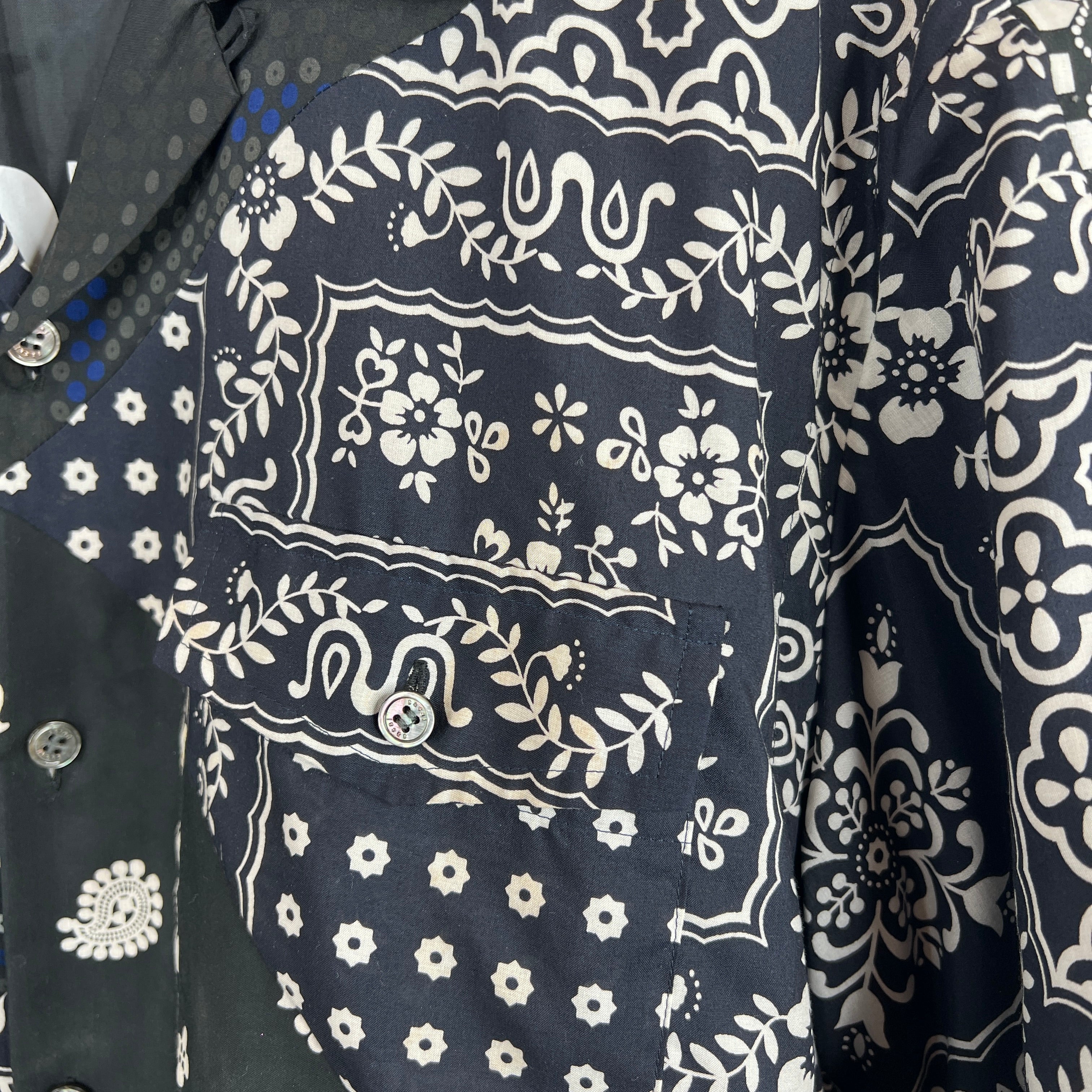 Sacai Bandana Print Button Up Shirt - Image 6