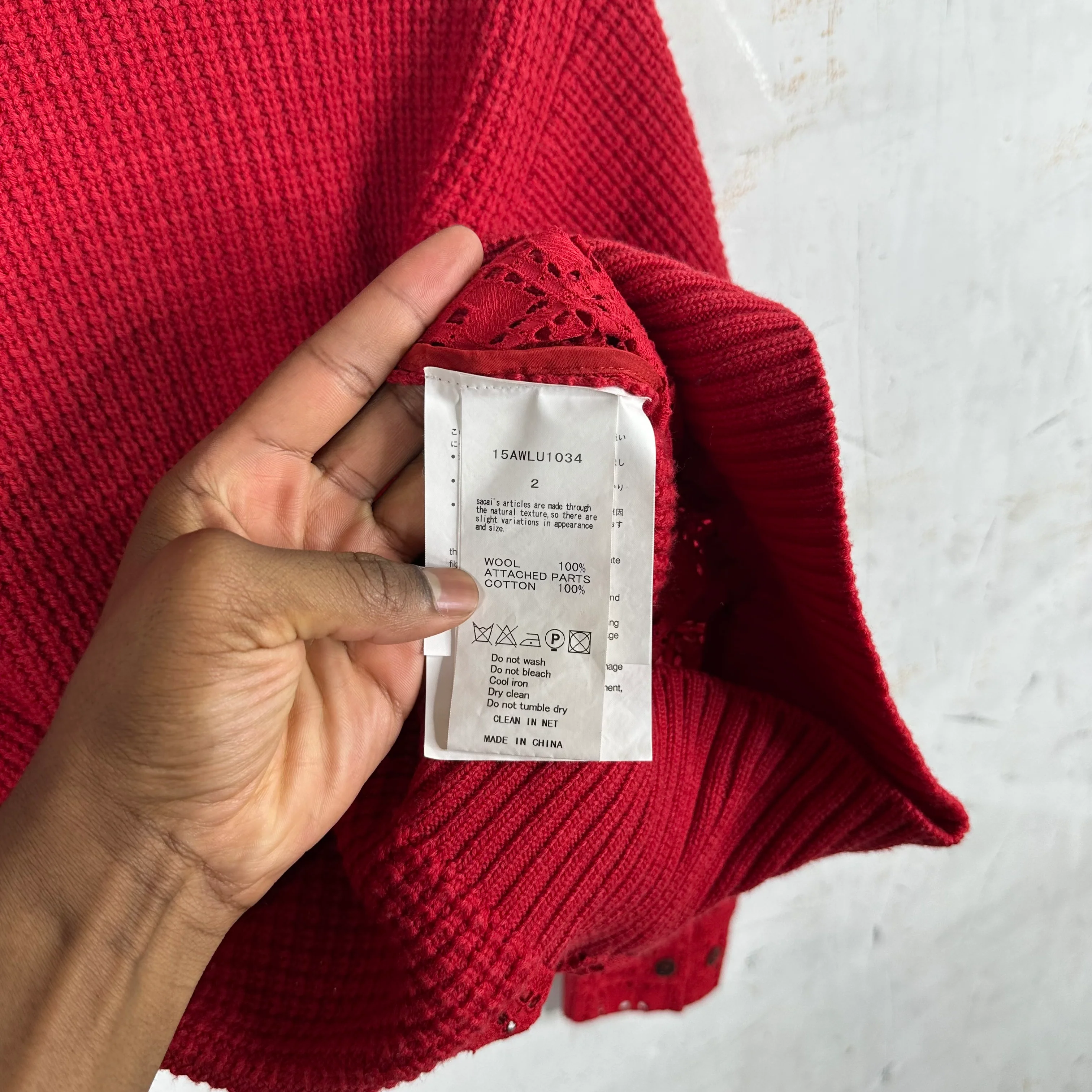 Sacai Paneled Knit Sweater - Image 3