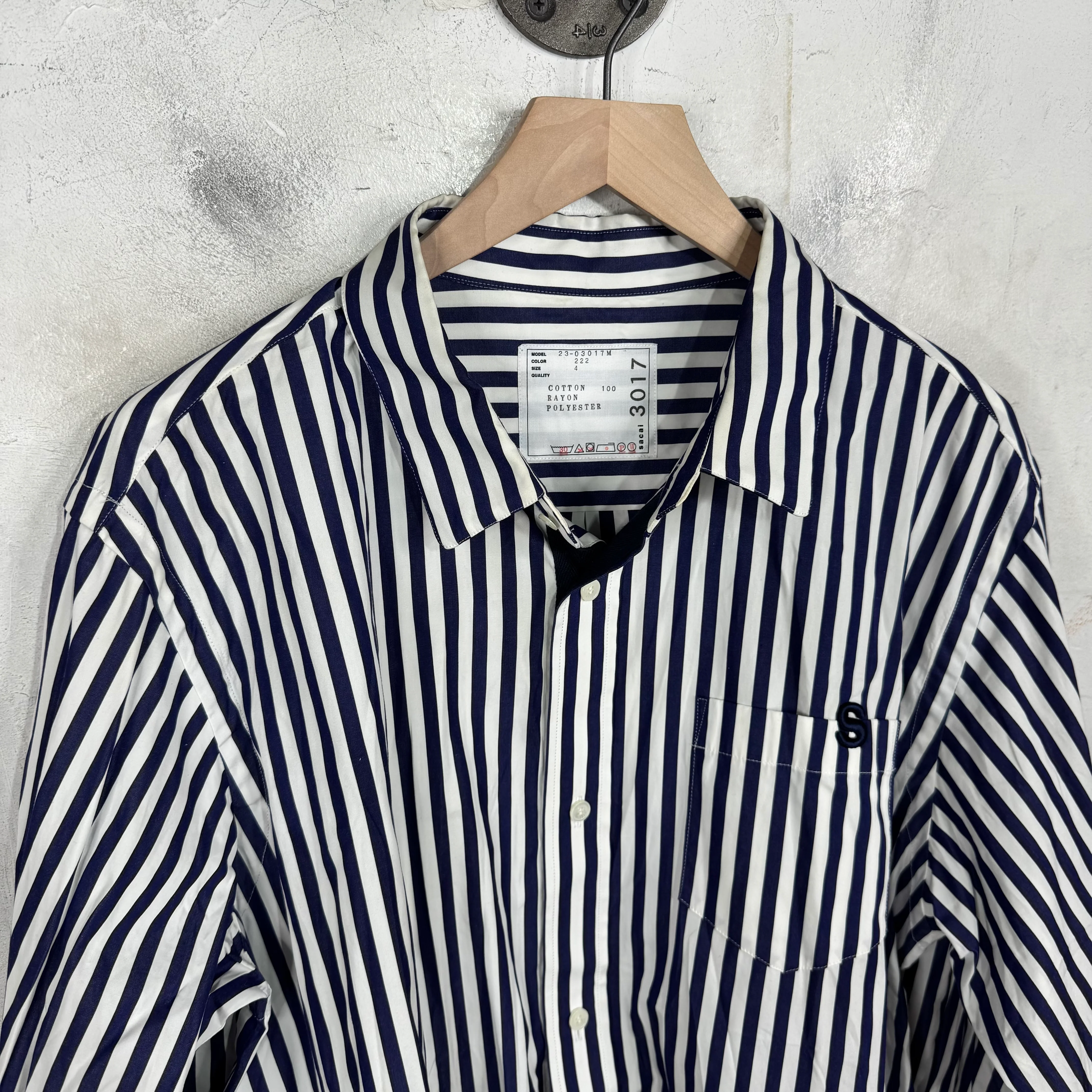 Sacai Thomas Mason Striped Shirt Jacket - Image 7