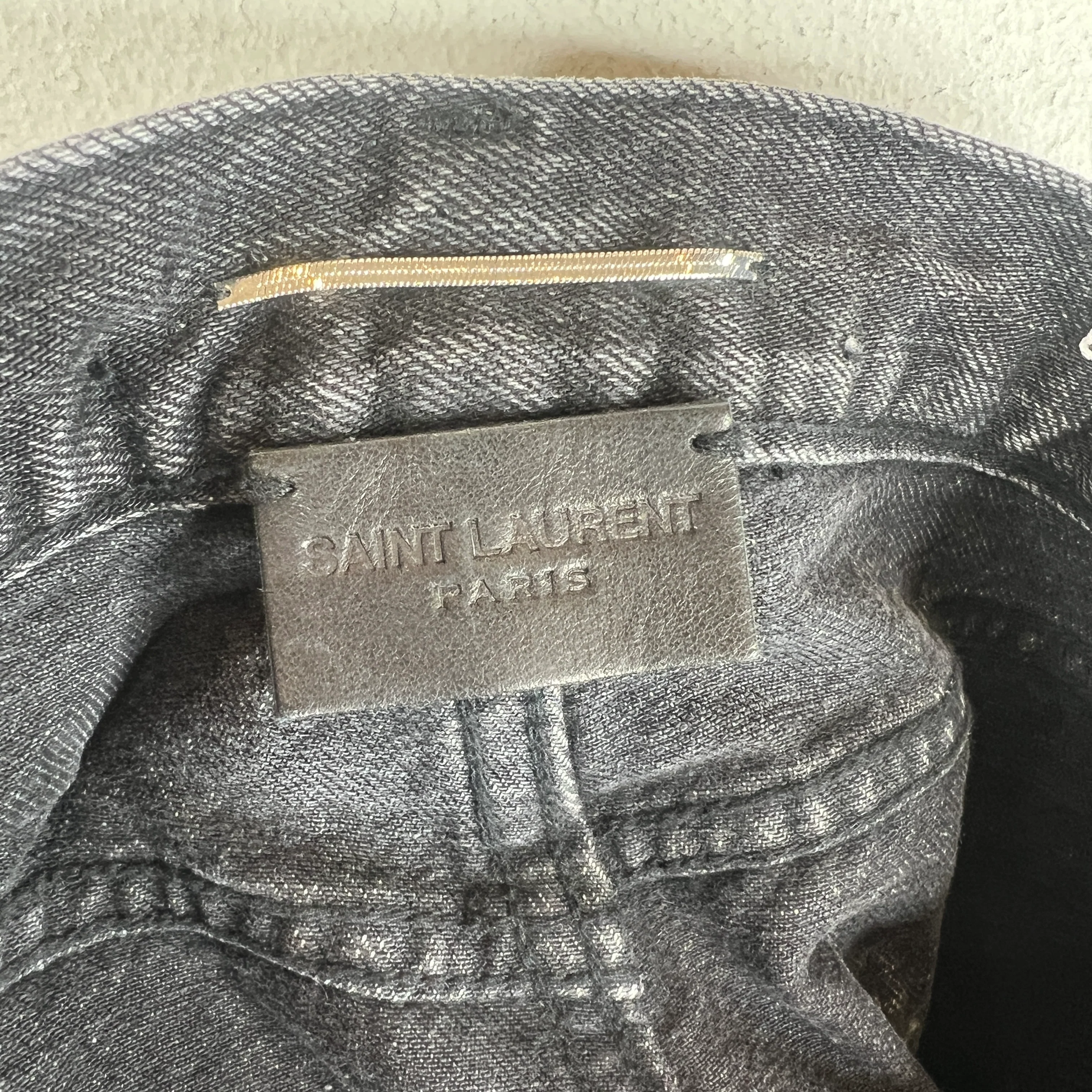 Saint Laurent Black D14 Distressed Jeans - Image 3