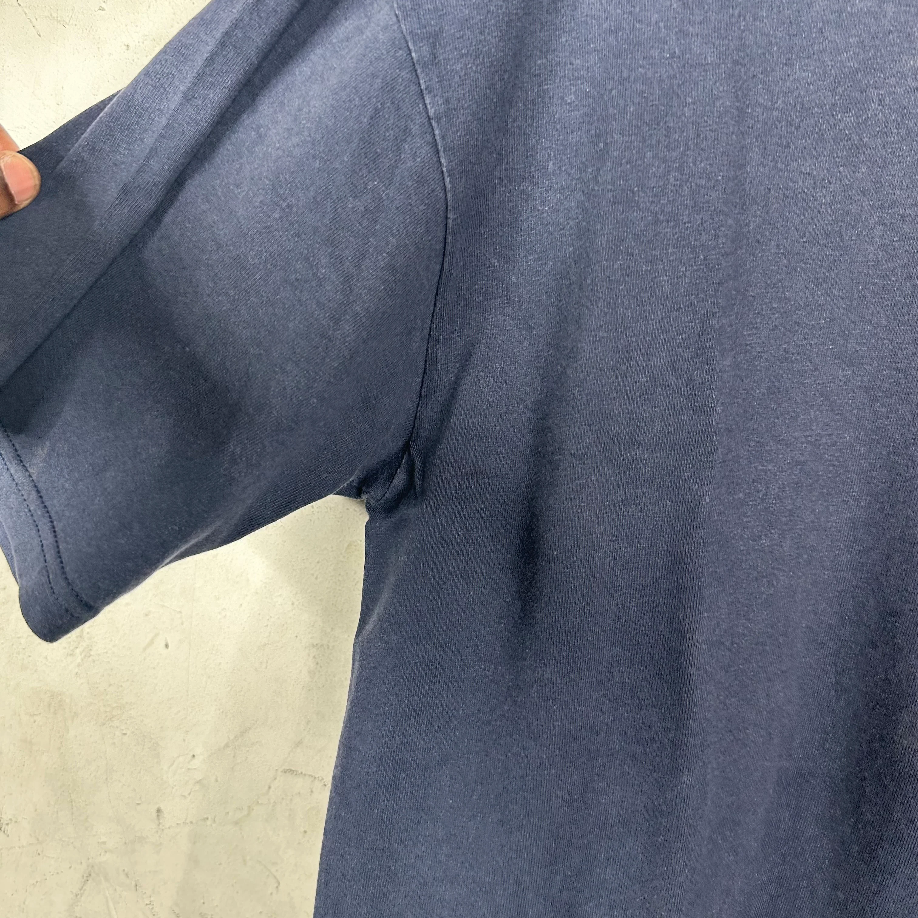 Supreme Navy Blue Gucci Box Logo T-Shirt - Image 5