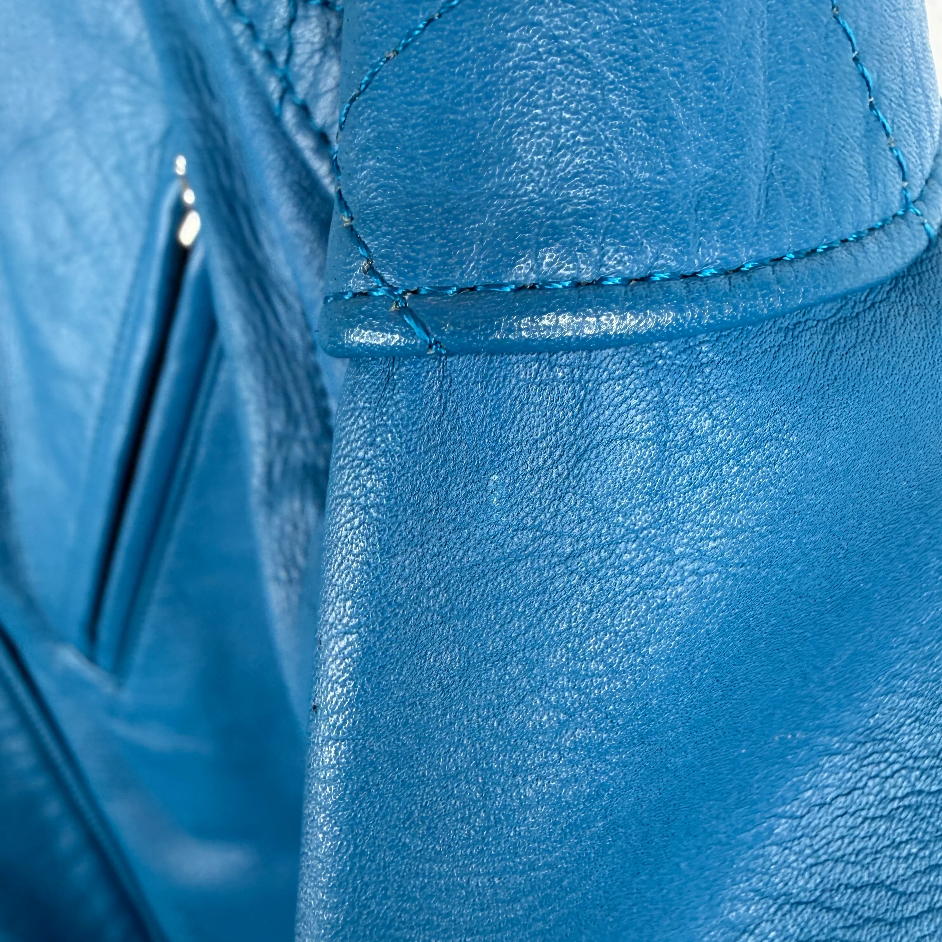 Undercover Blue Leather Jacket - Image 9